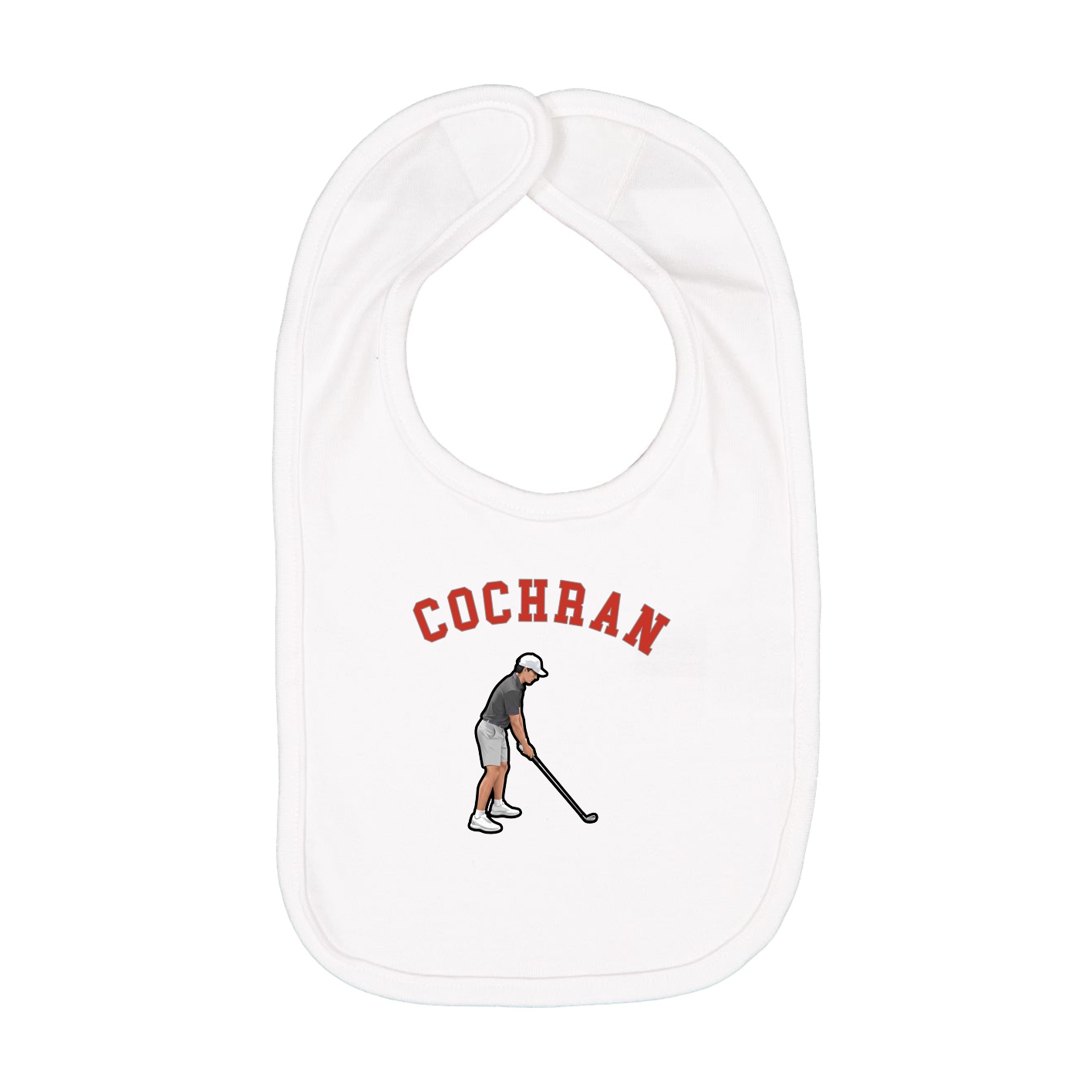 Infant Bib — Shirsey Arch in White