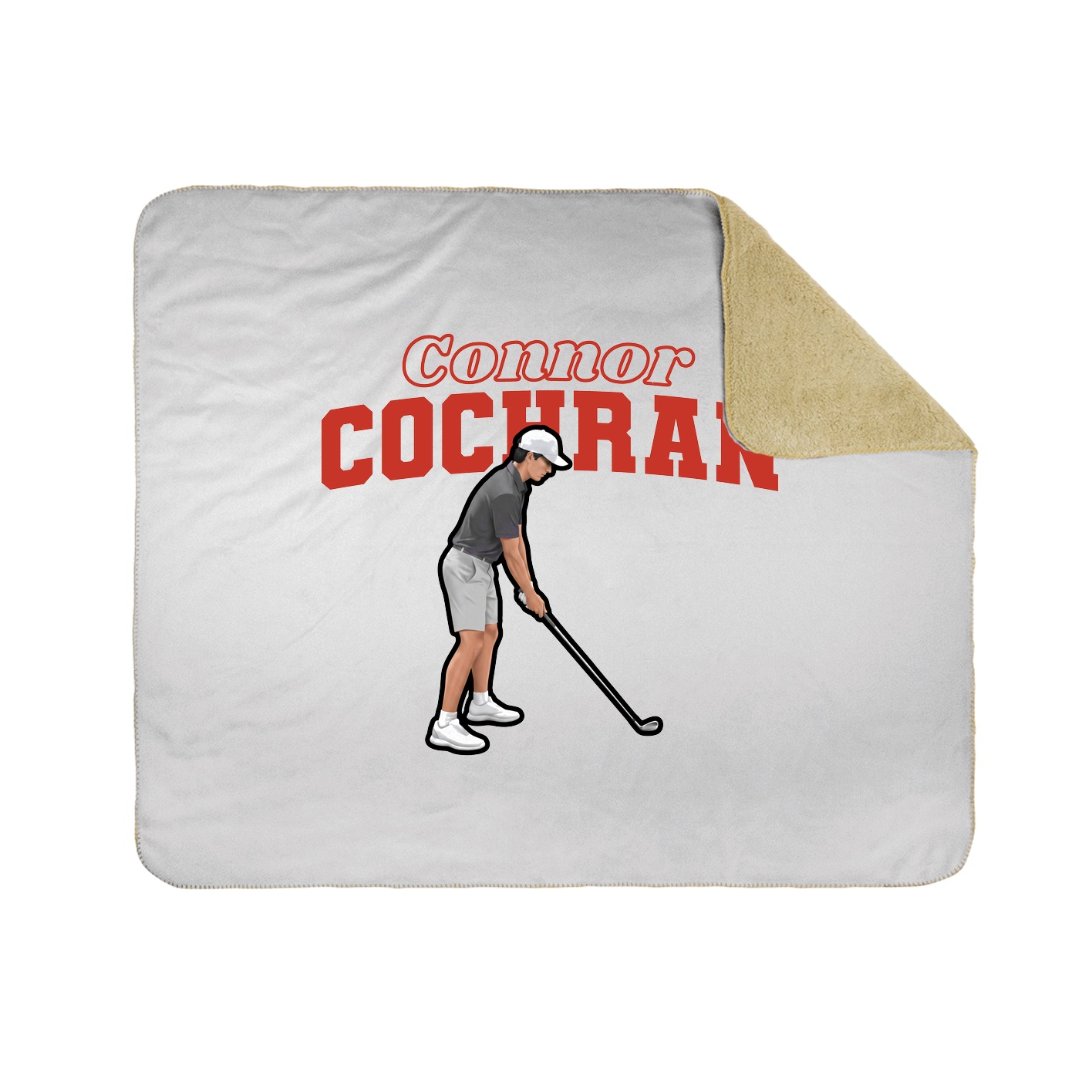 Throw Blanket — Name Arch in White