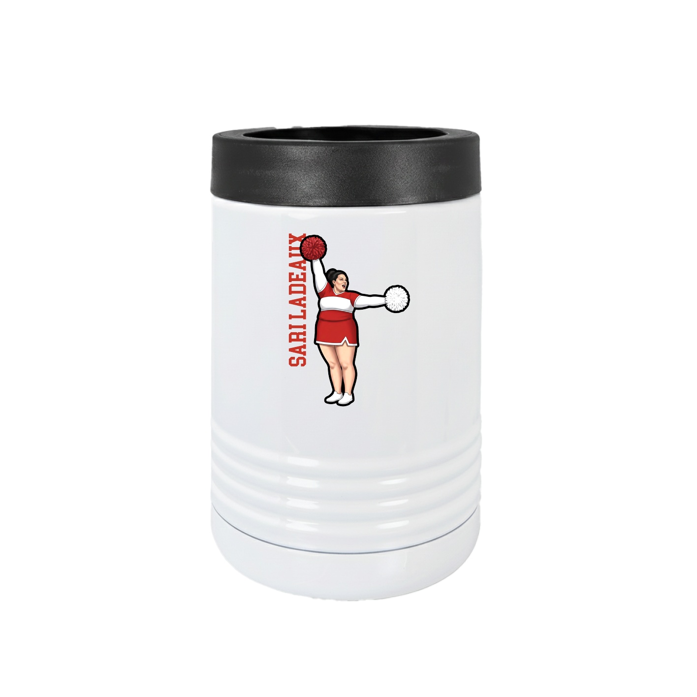 Beverage Holder — Name Vertical in White