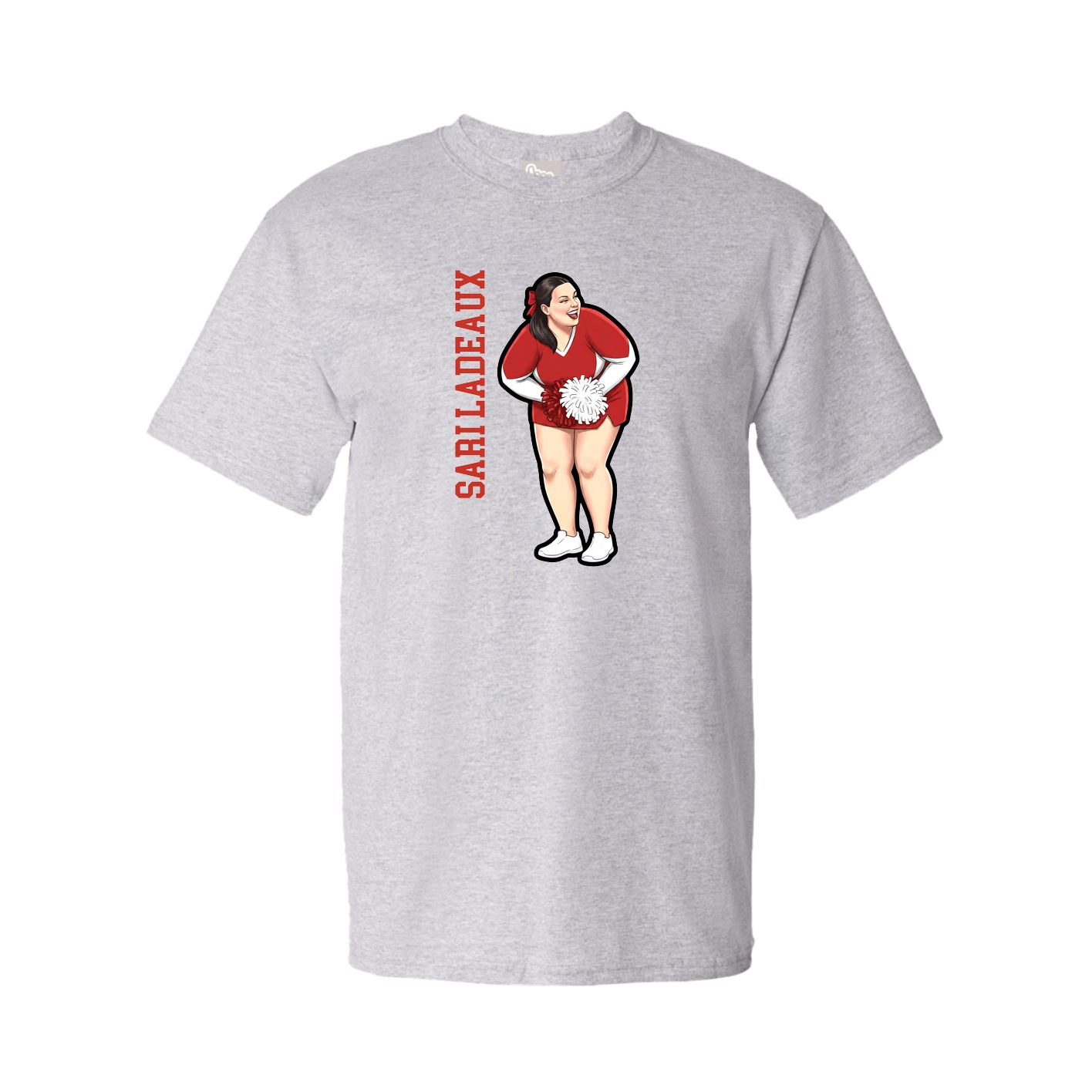 Tee — Name Vertical in Grey