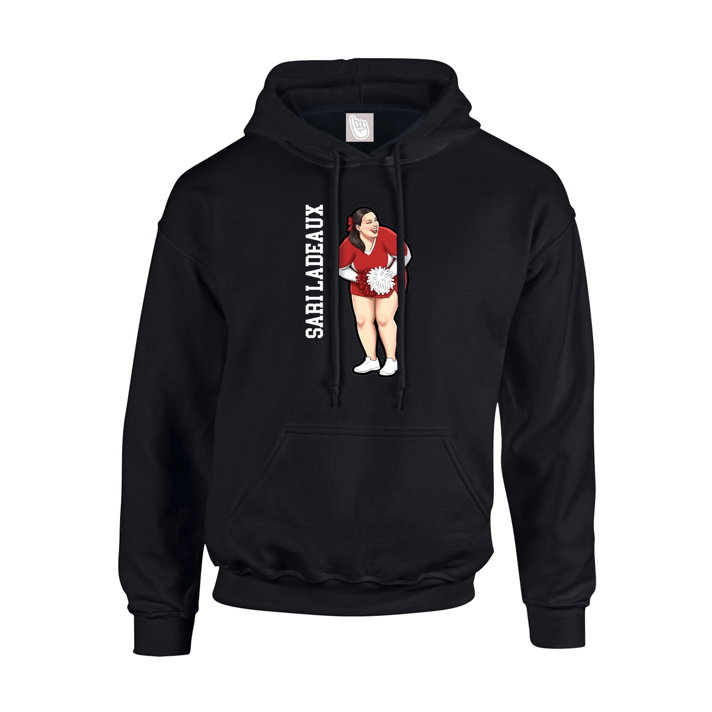 Hoodie — Name Vertical in Black