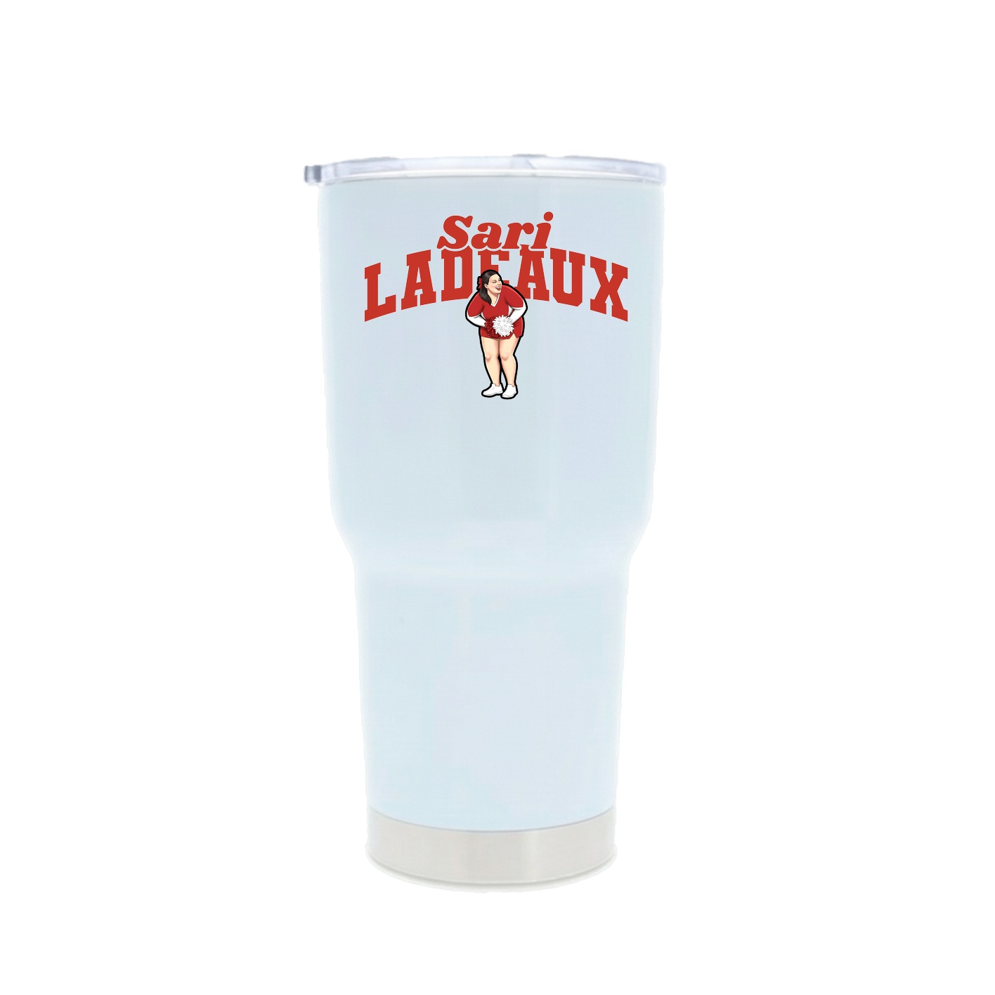 30oz Stainless Steel Tumbler — Signature Arch in White