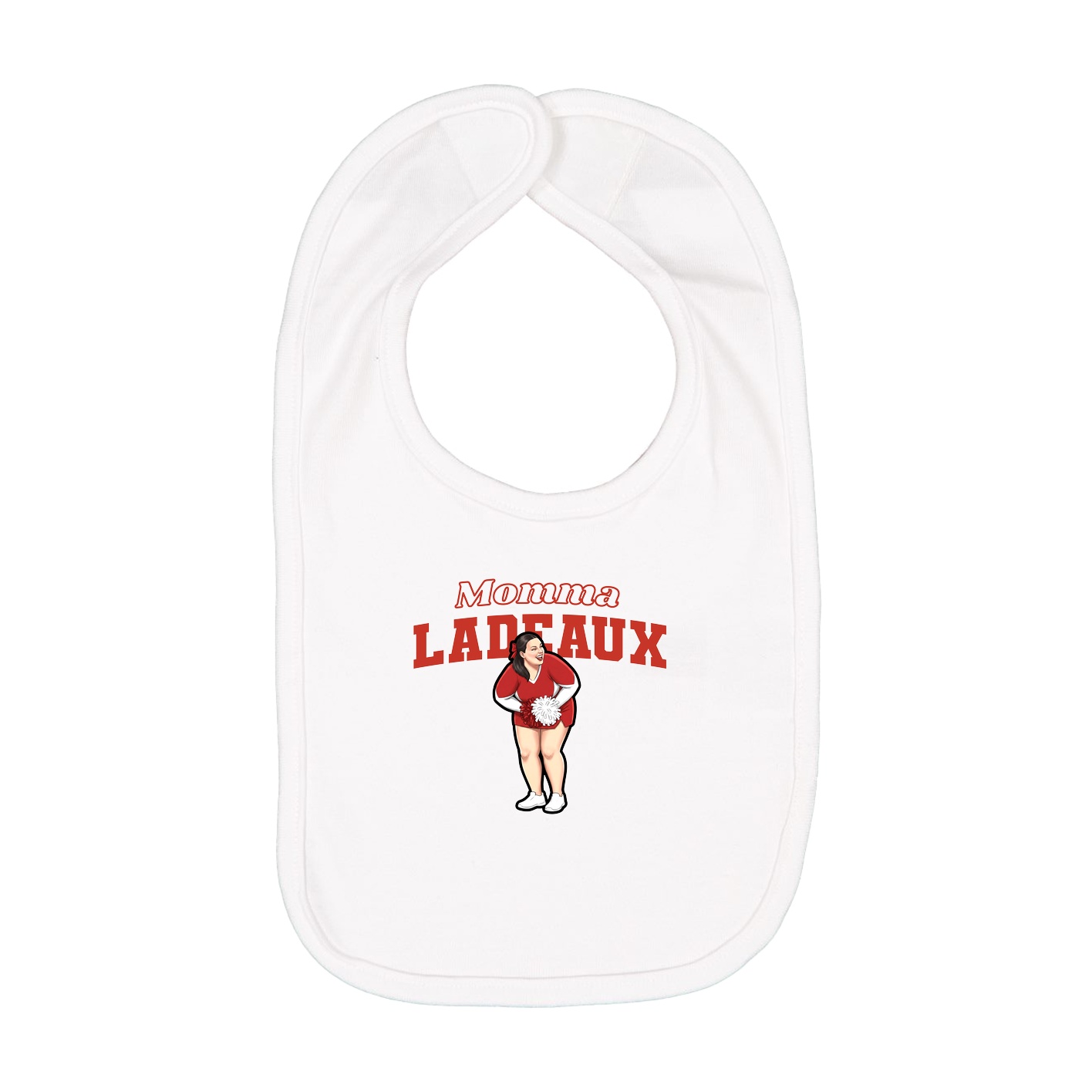 Infant Bib — Mothers Day Block in White