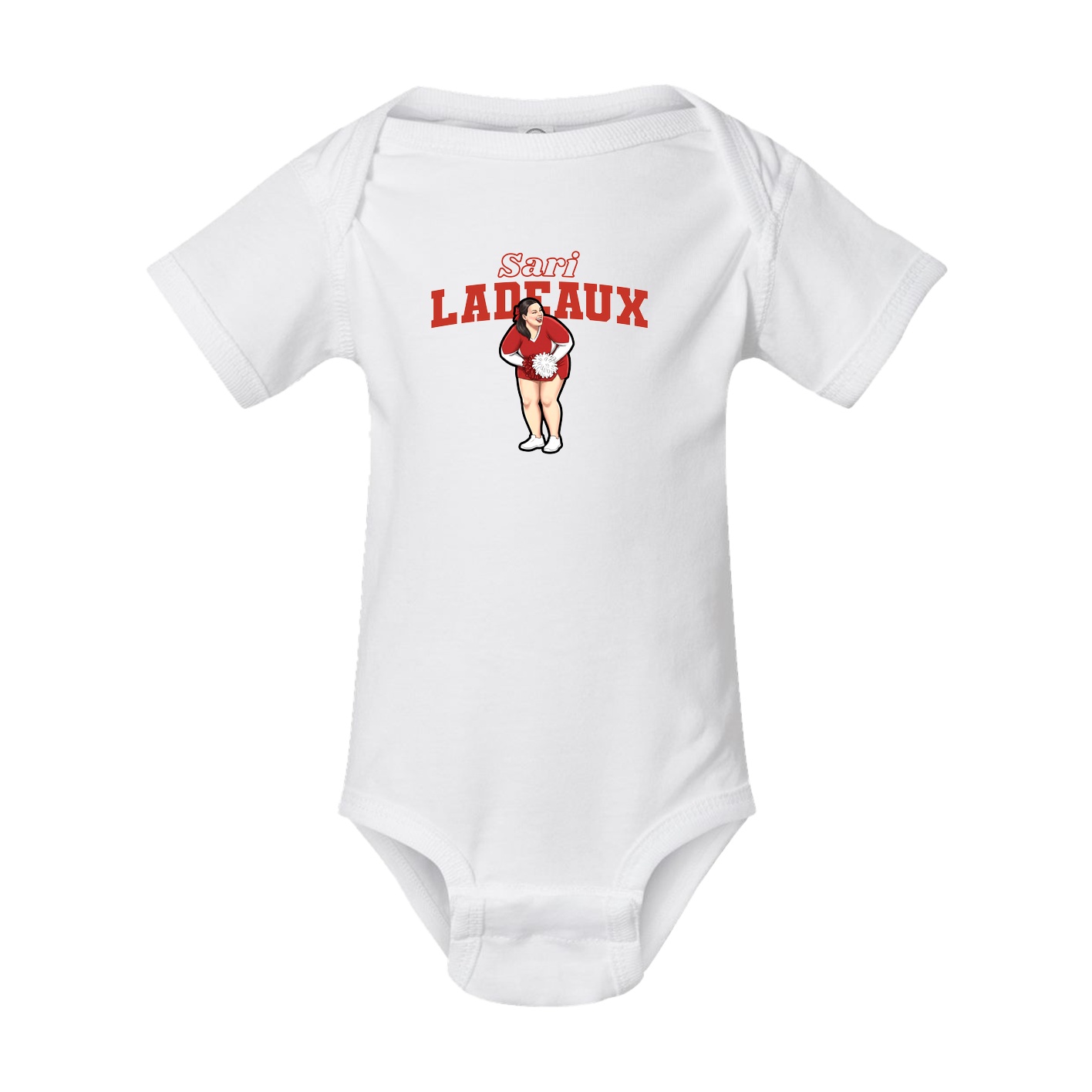 Baby Onesie — Name Arch in White