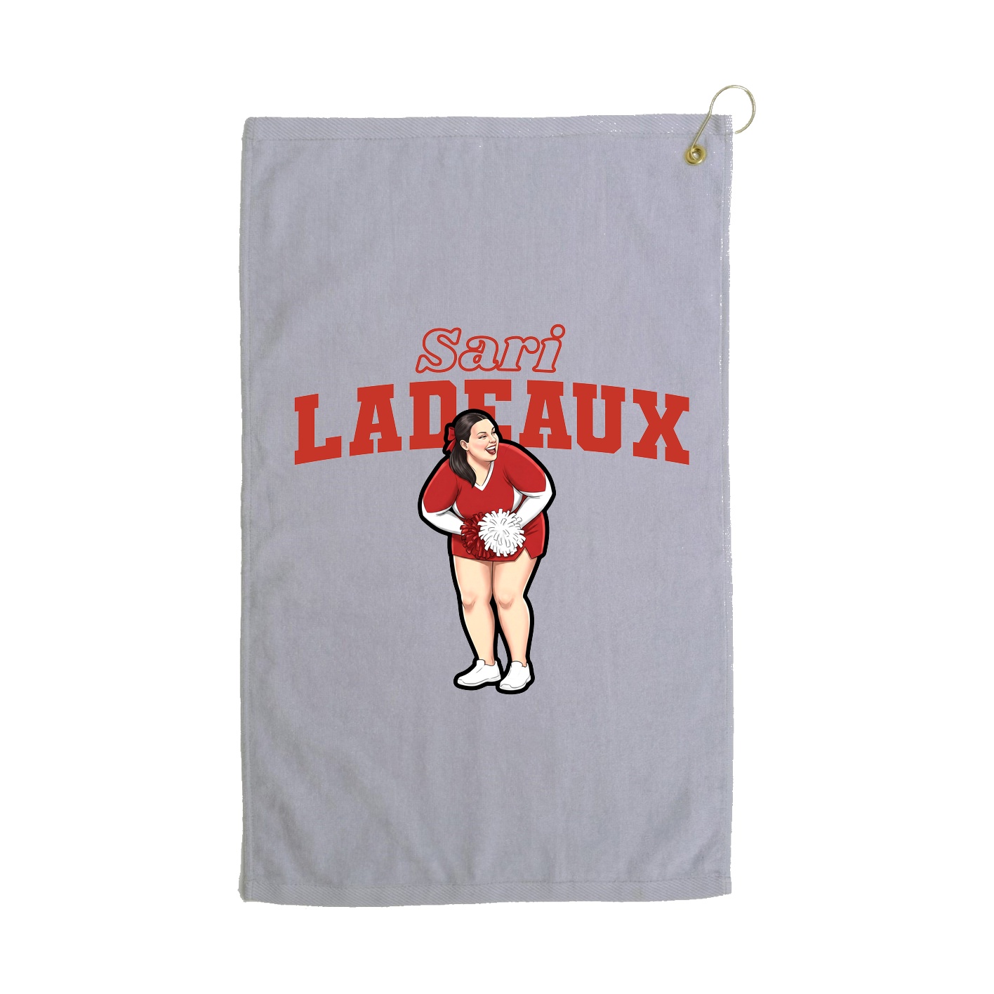 Golf Towel — Name Arch in Grey