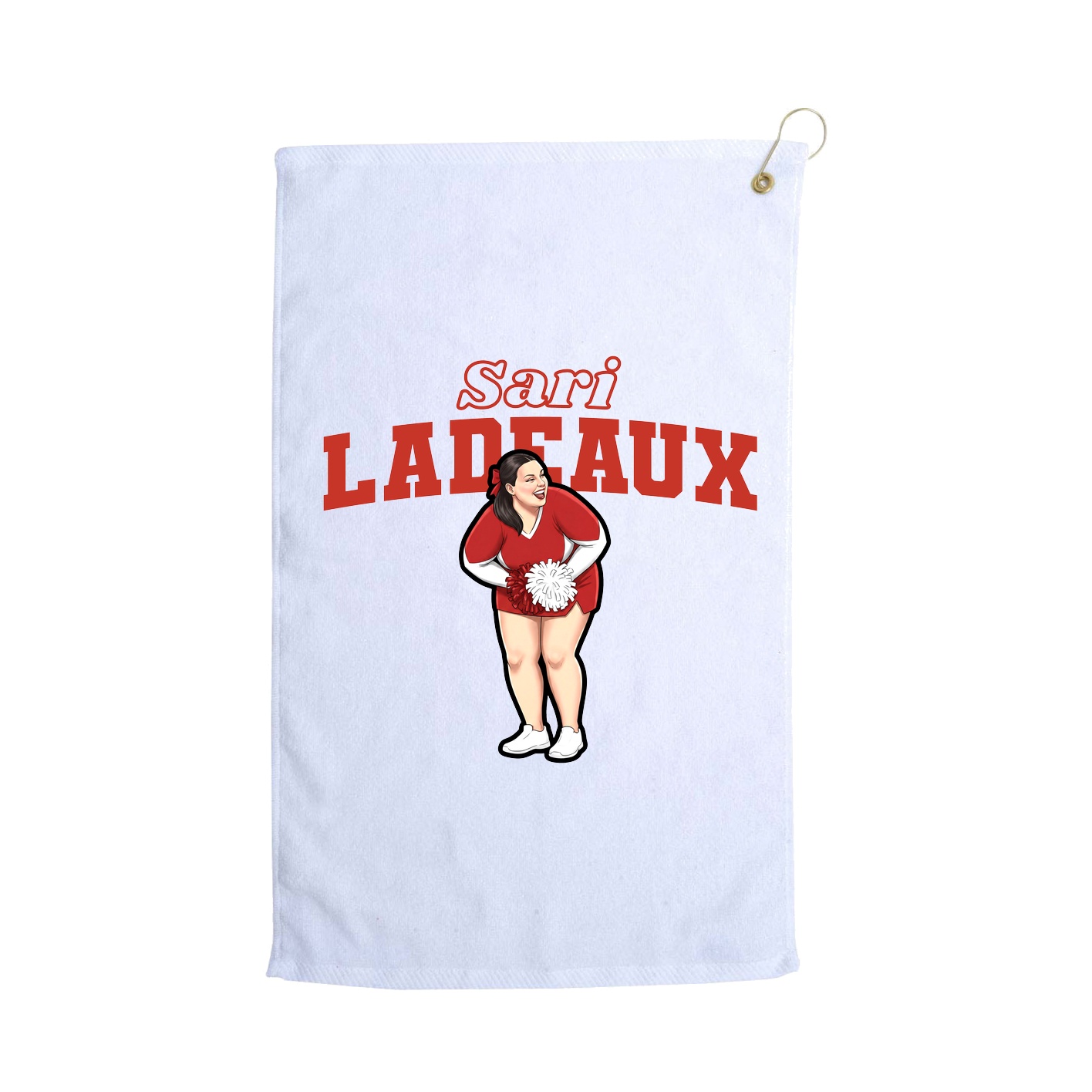 Golf Towel — Name Arch in White