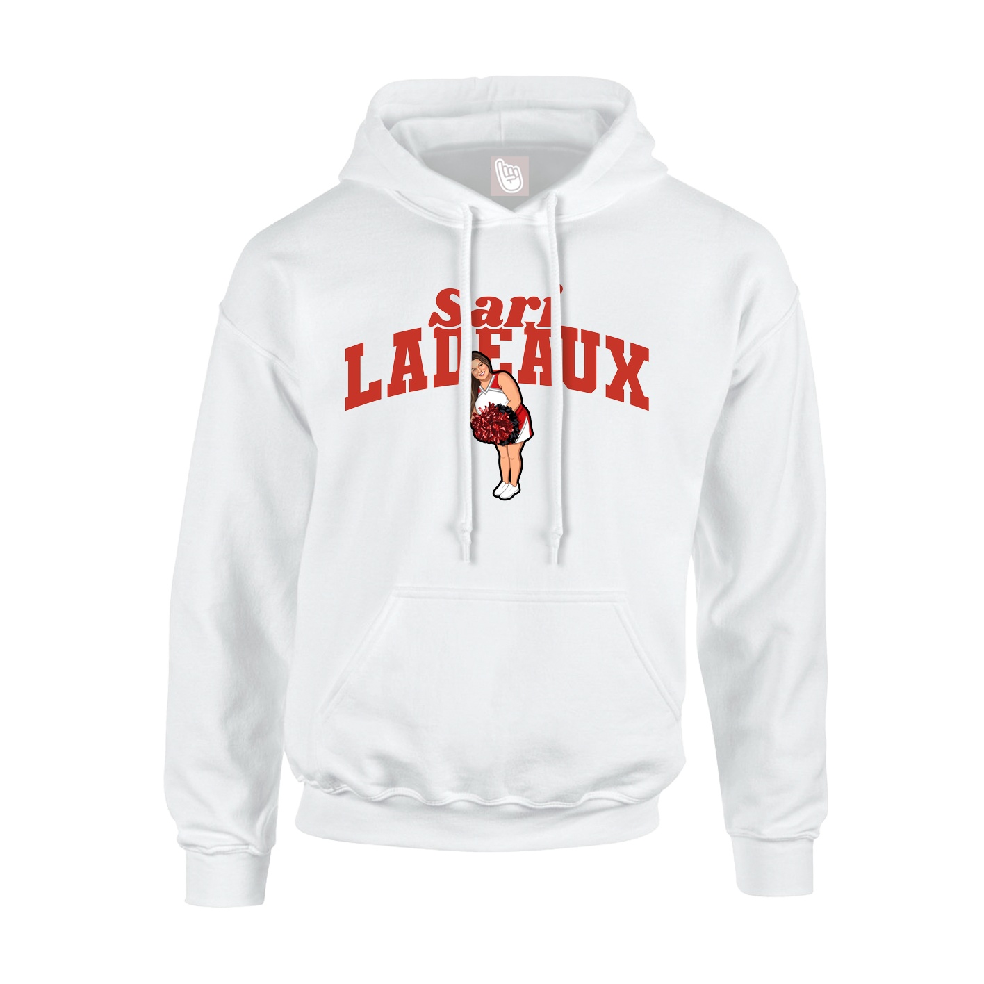 Youth Hoodie — Signature Arch in White