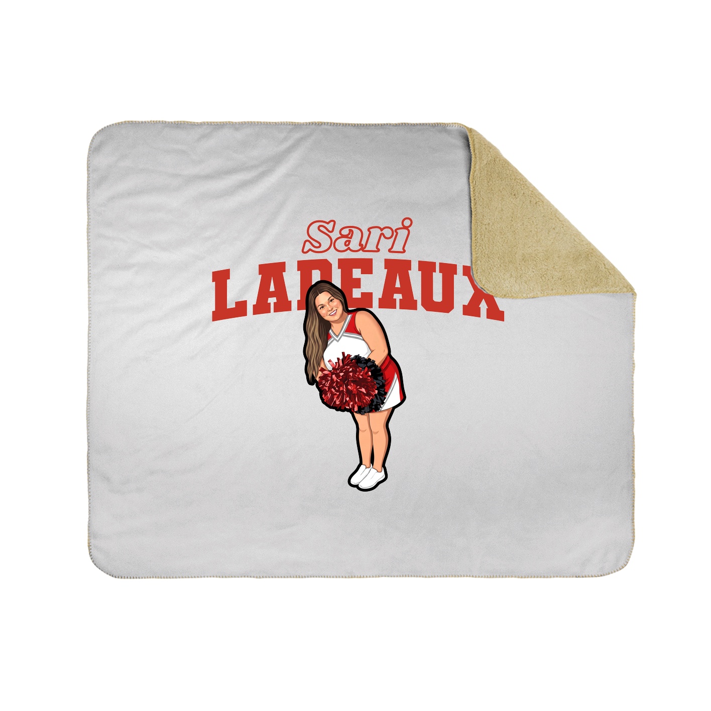 Throw Blanket — Name Arch in White