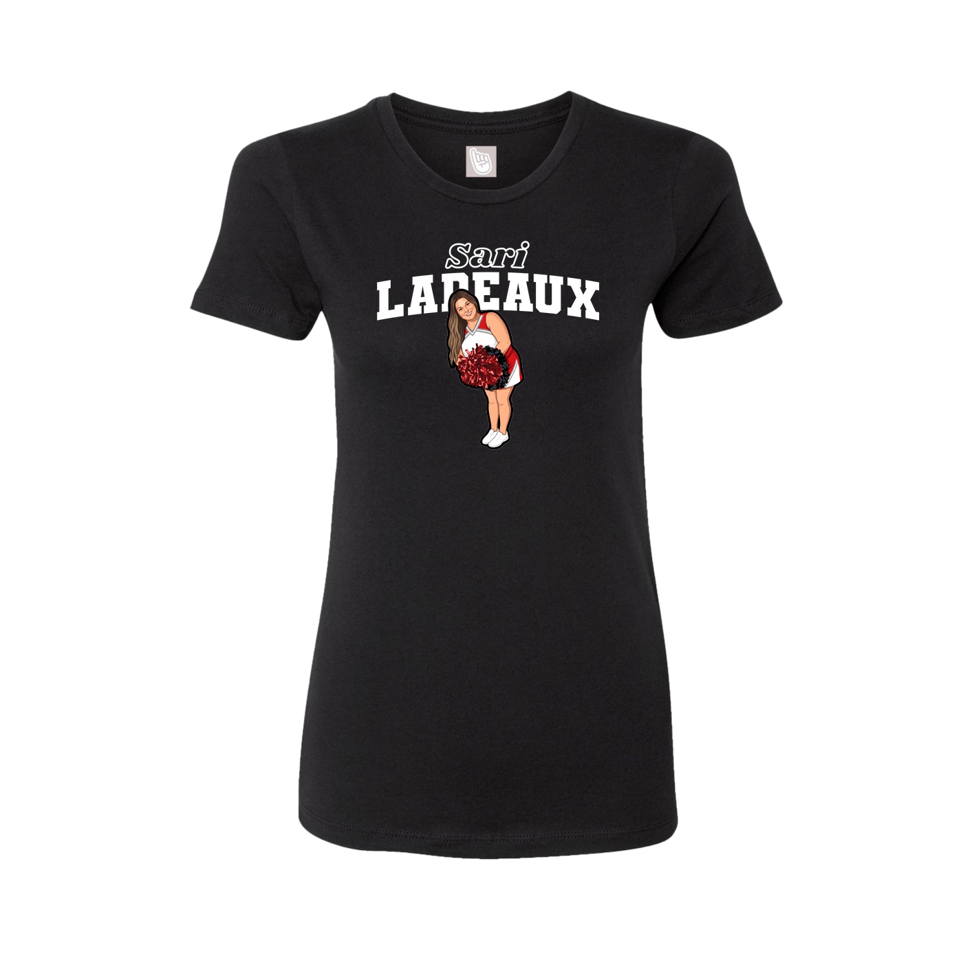 Womens Tee — Name Arch in Black