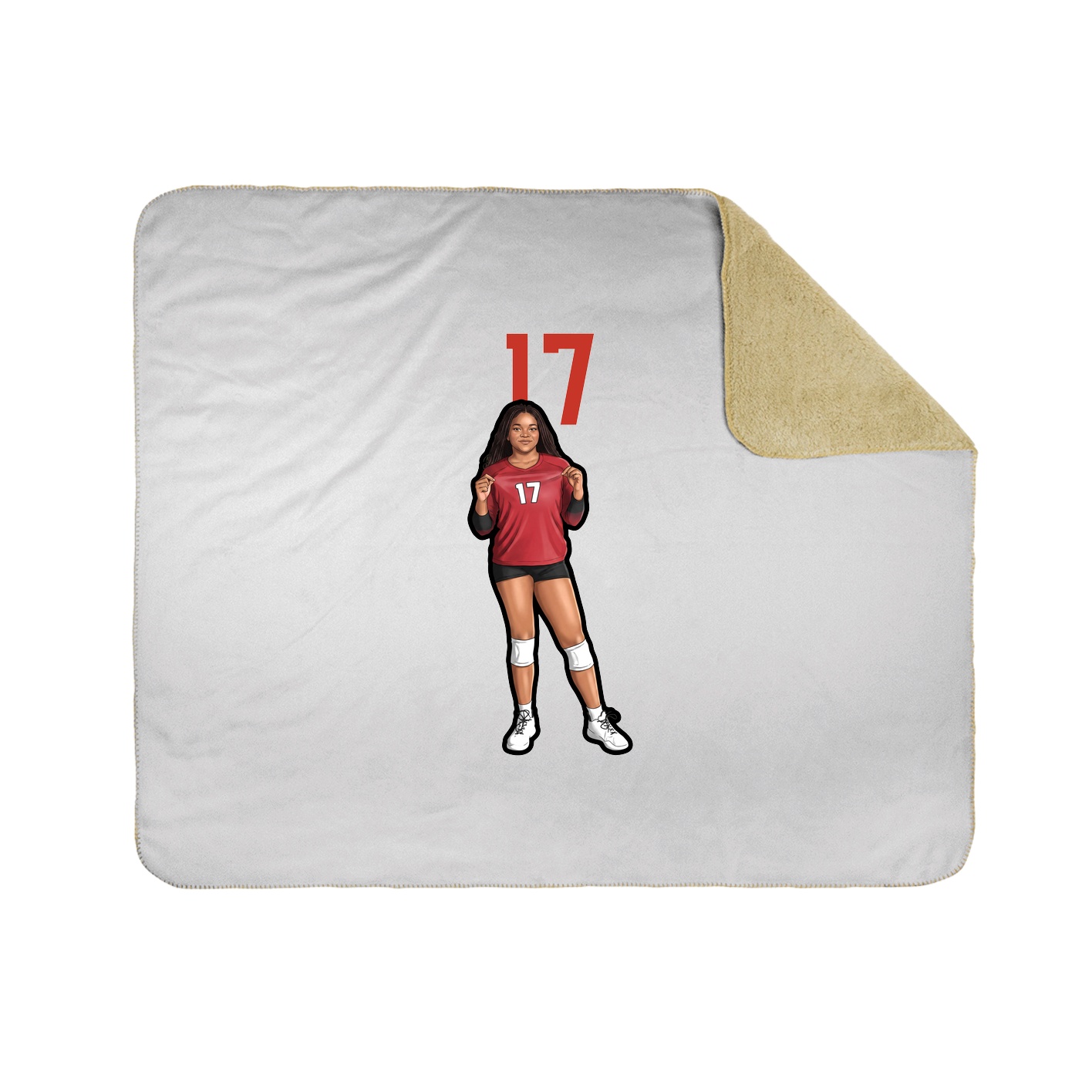 Throw Blanket — Number Top in White