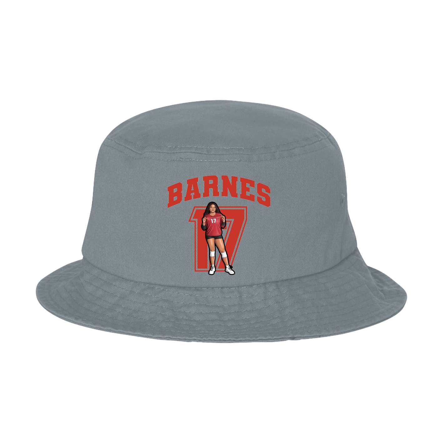 Bucket Cap — Number in Grey