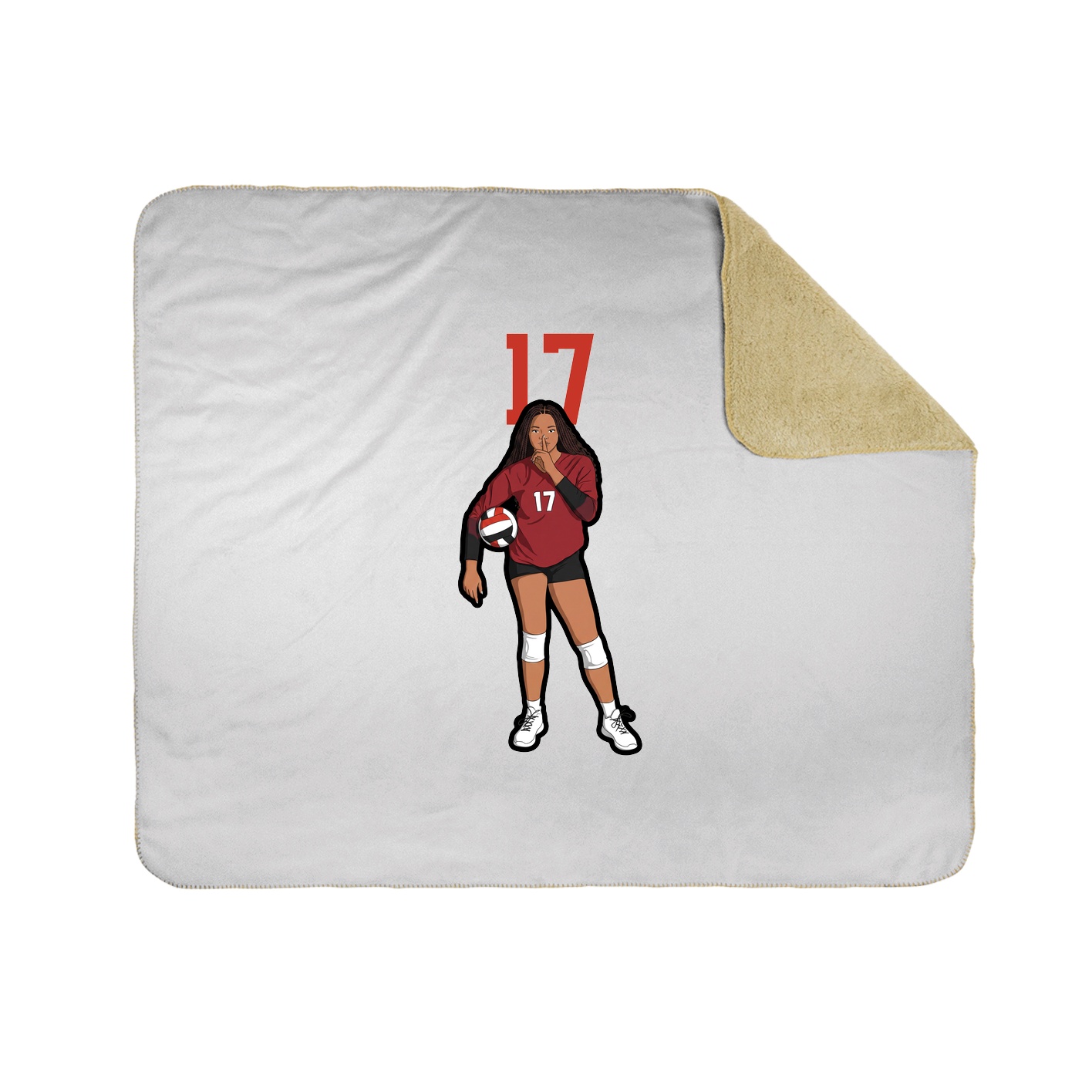 Throw Blanket — Number Top in White