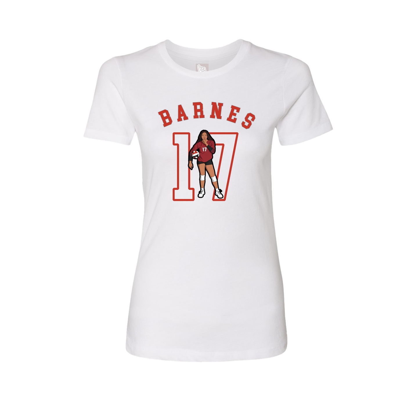 Fitted Women's Tee — Shirsey Arch in White