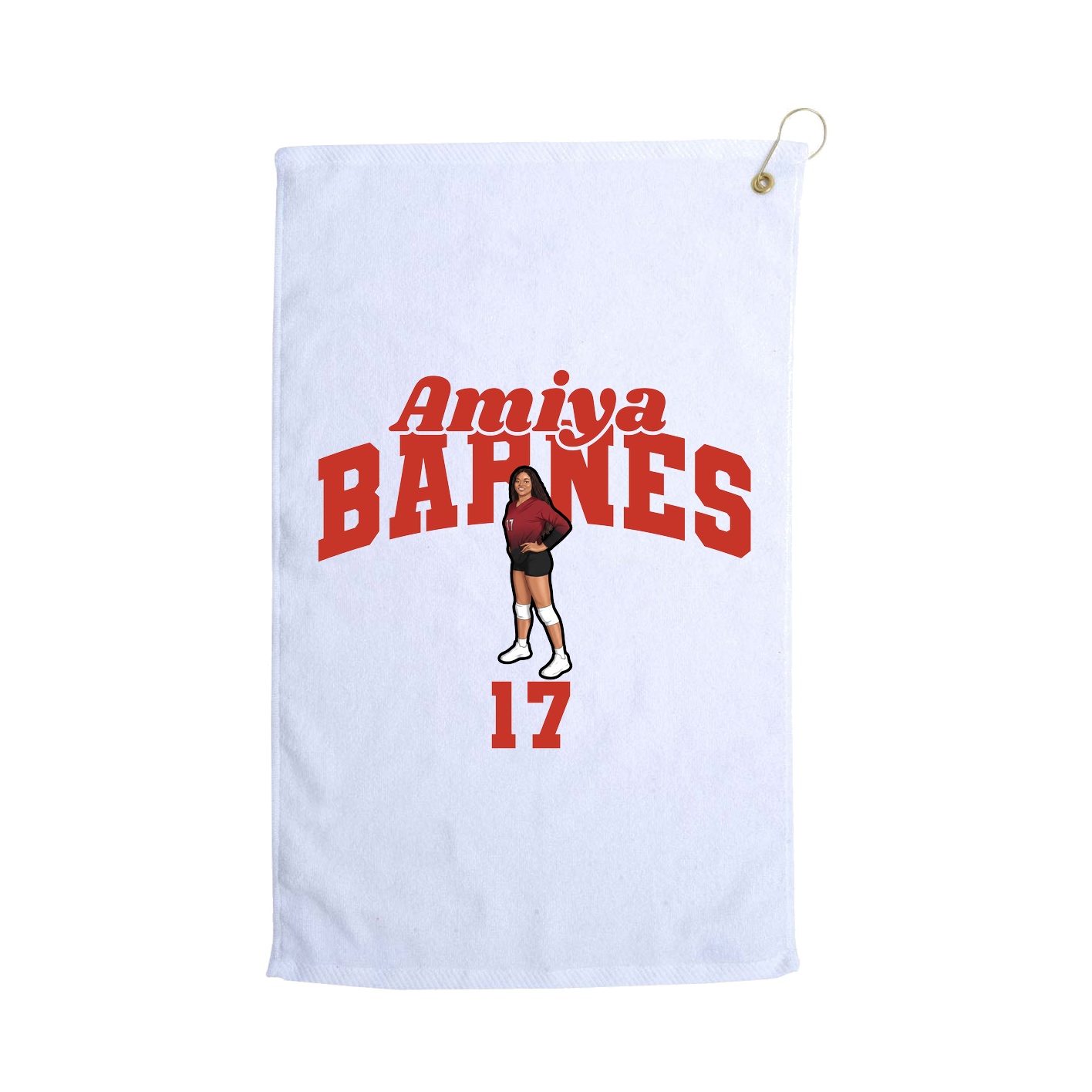 Golf Towel — Signature Arch in White