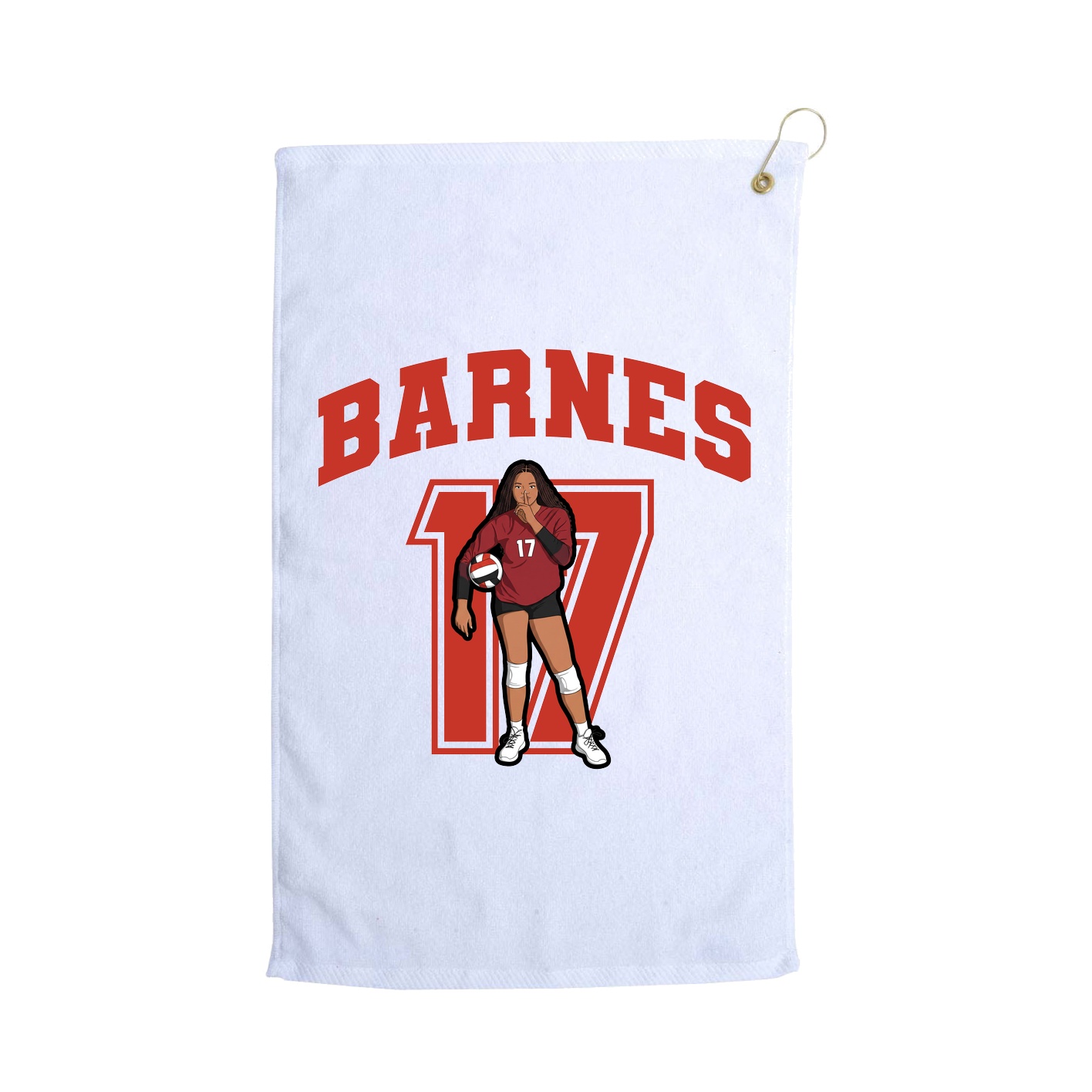 Golf Towel — Number in White