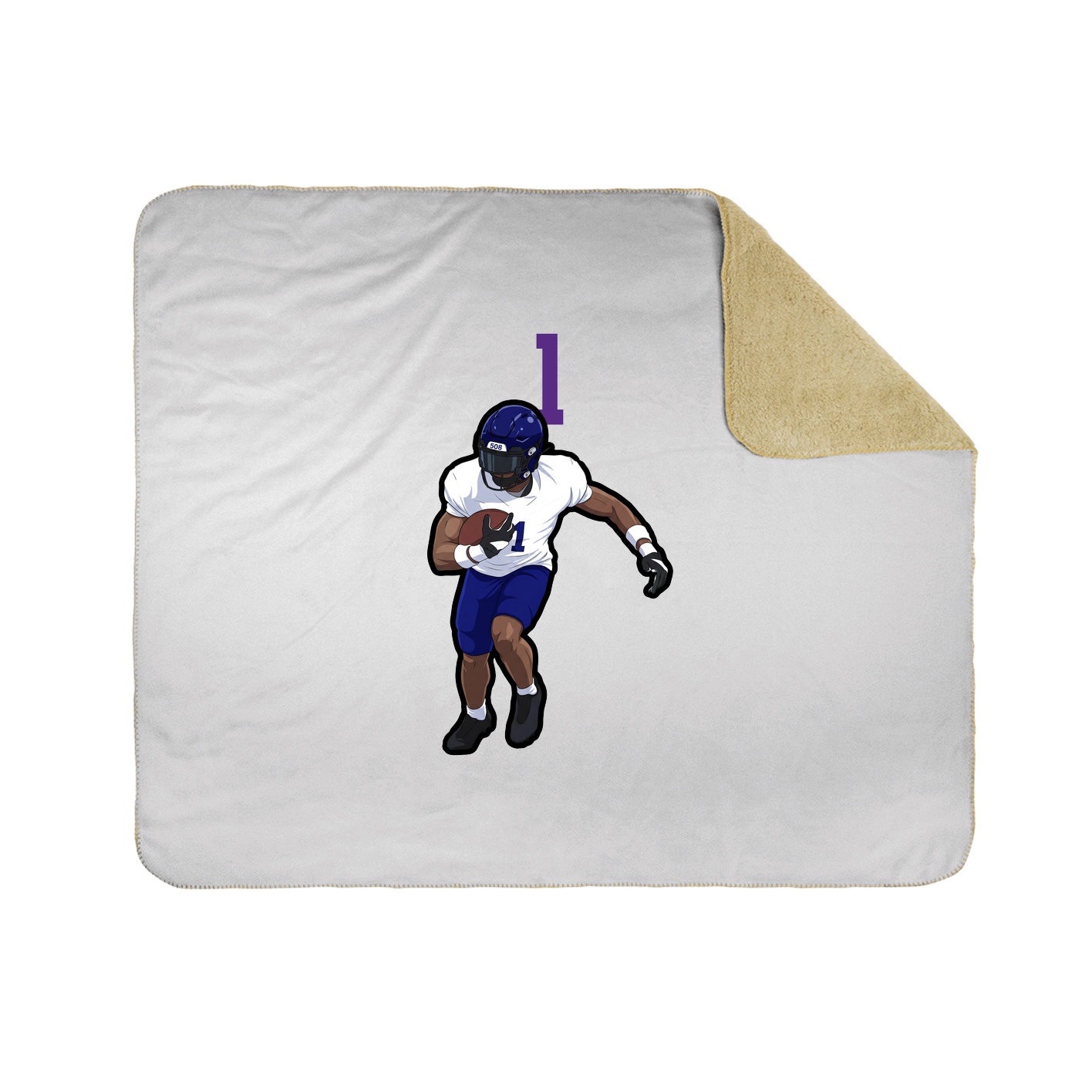 Throw Blanket — Number Top in White