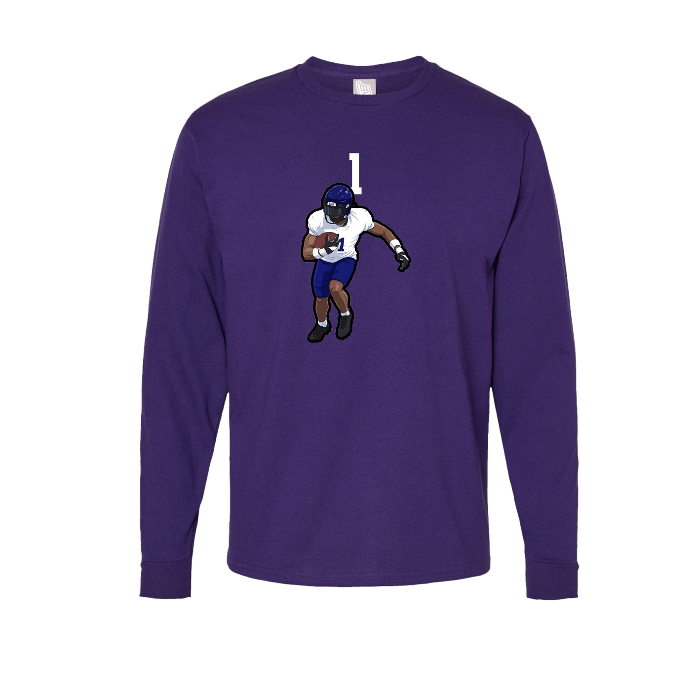 Long Sleeve Tee — Number Top in Purple
