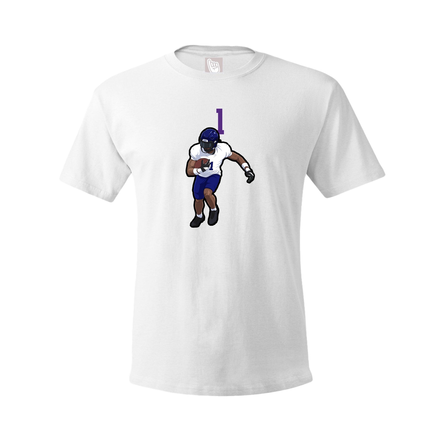 Youth Tee — Number Top in White