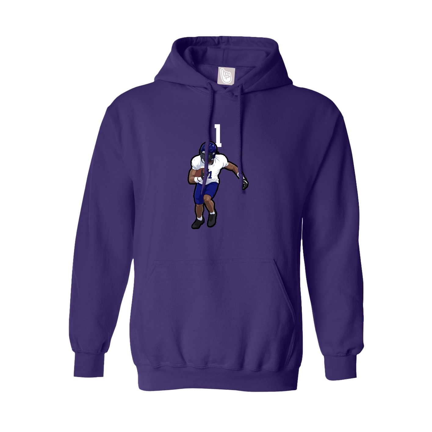 Hoodie — Number Top in Purple