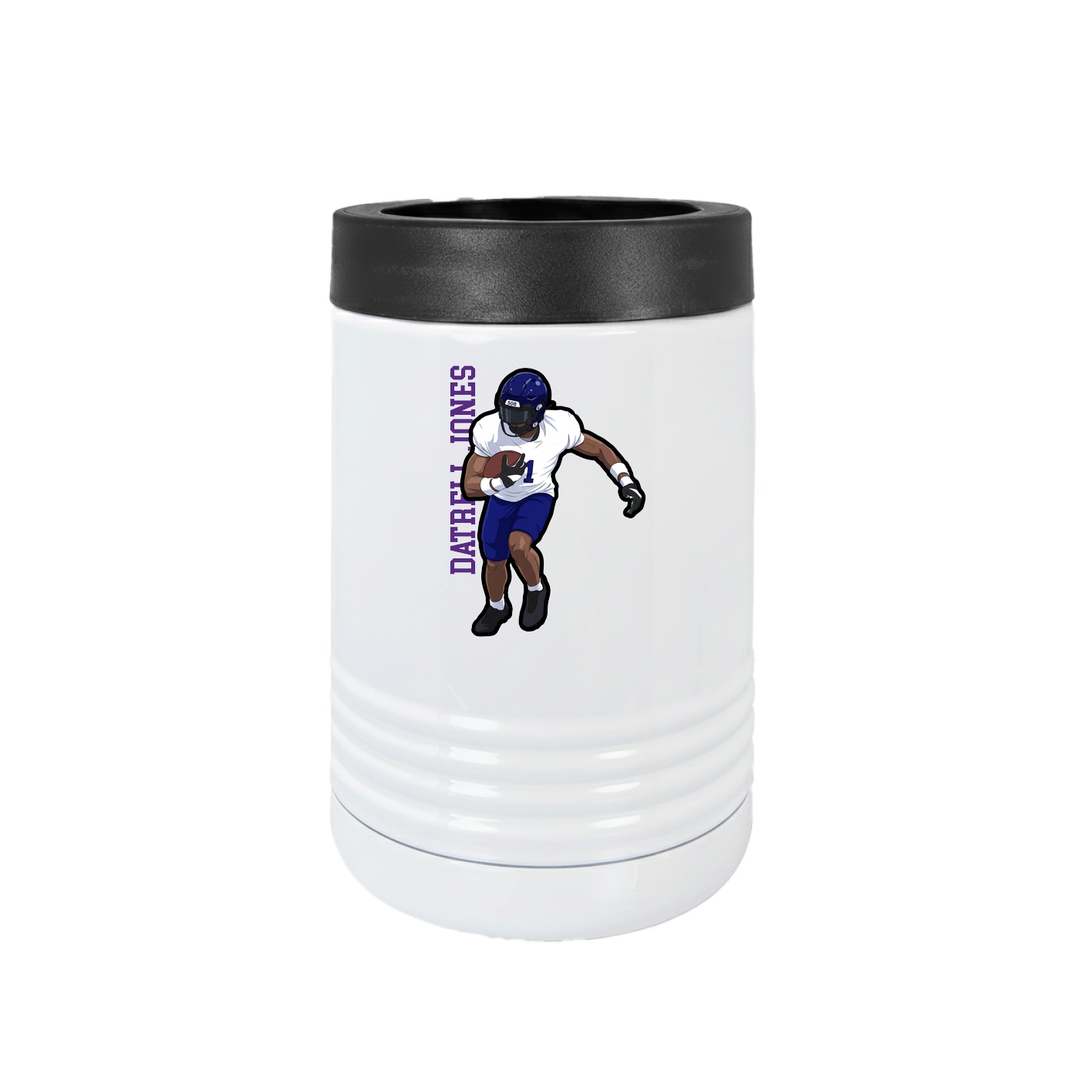 Beverage Holder — Name Vertical in White