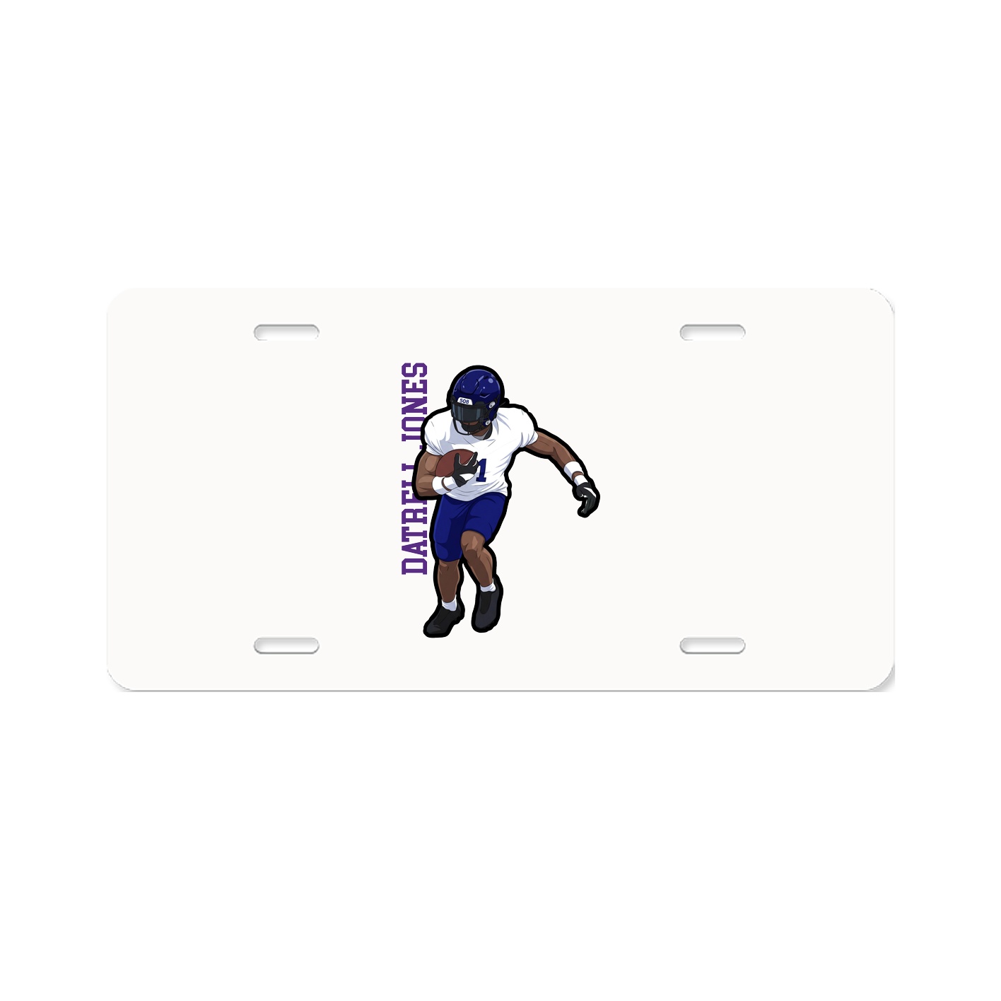 License Plate — Name Vertical in Classic
