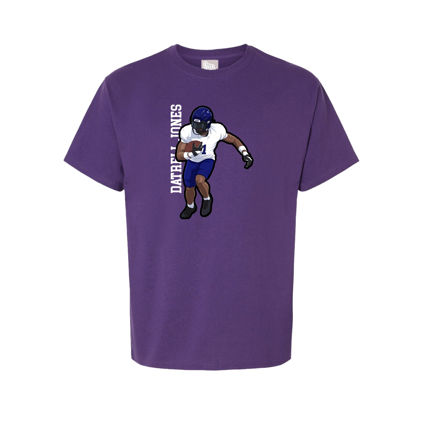 Tee — Name Vertical in Purple