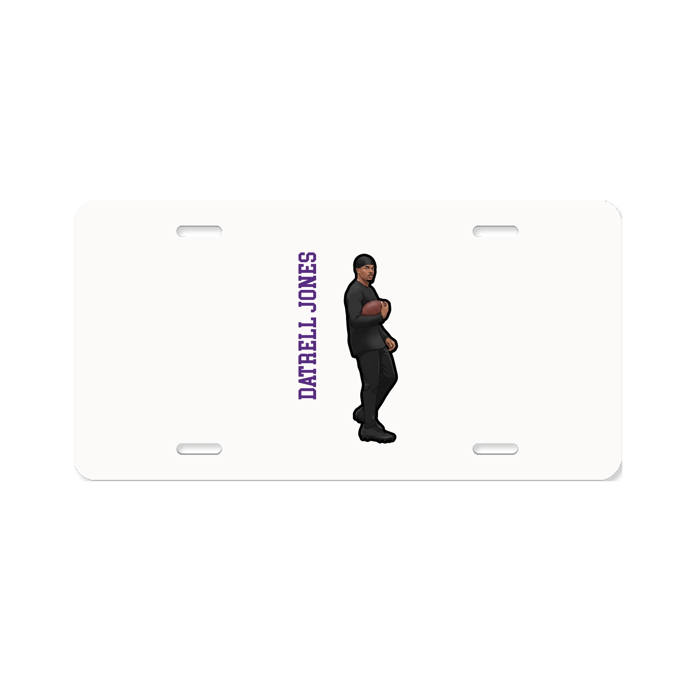 License Plate — Name Vertical in Classic