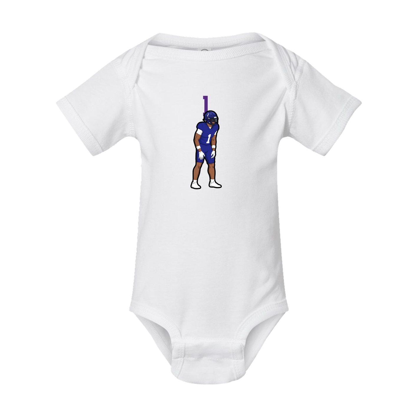 Baby Onesie — Number Top in White