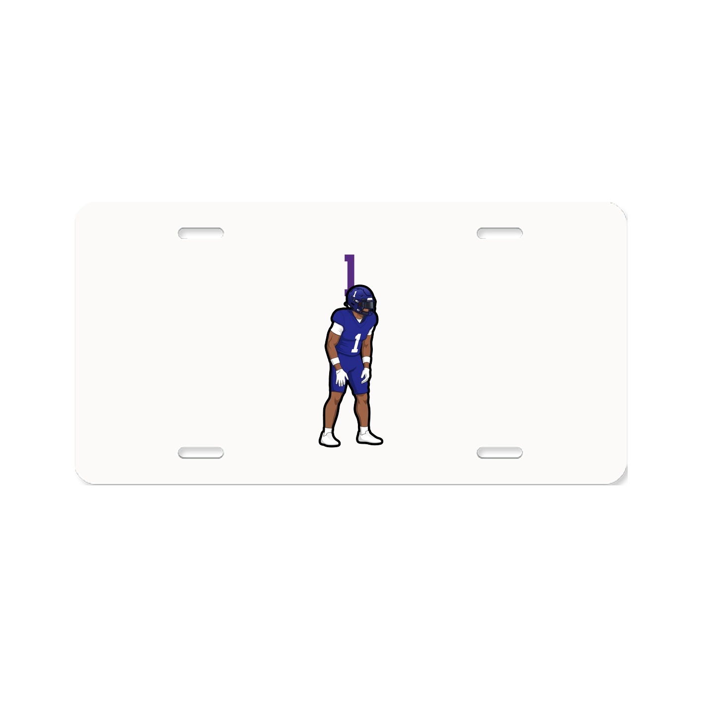 License Plate — Number Top in Classic