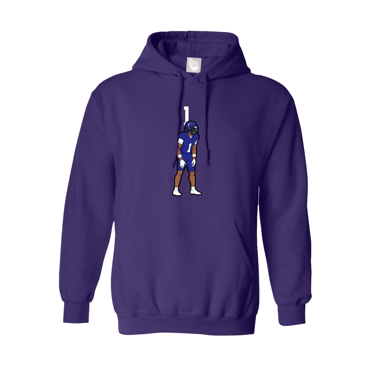 Hoodie — Number Top in Purple