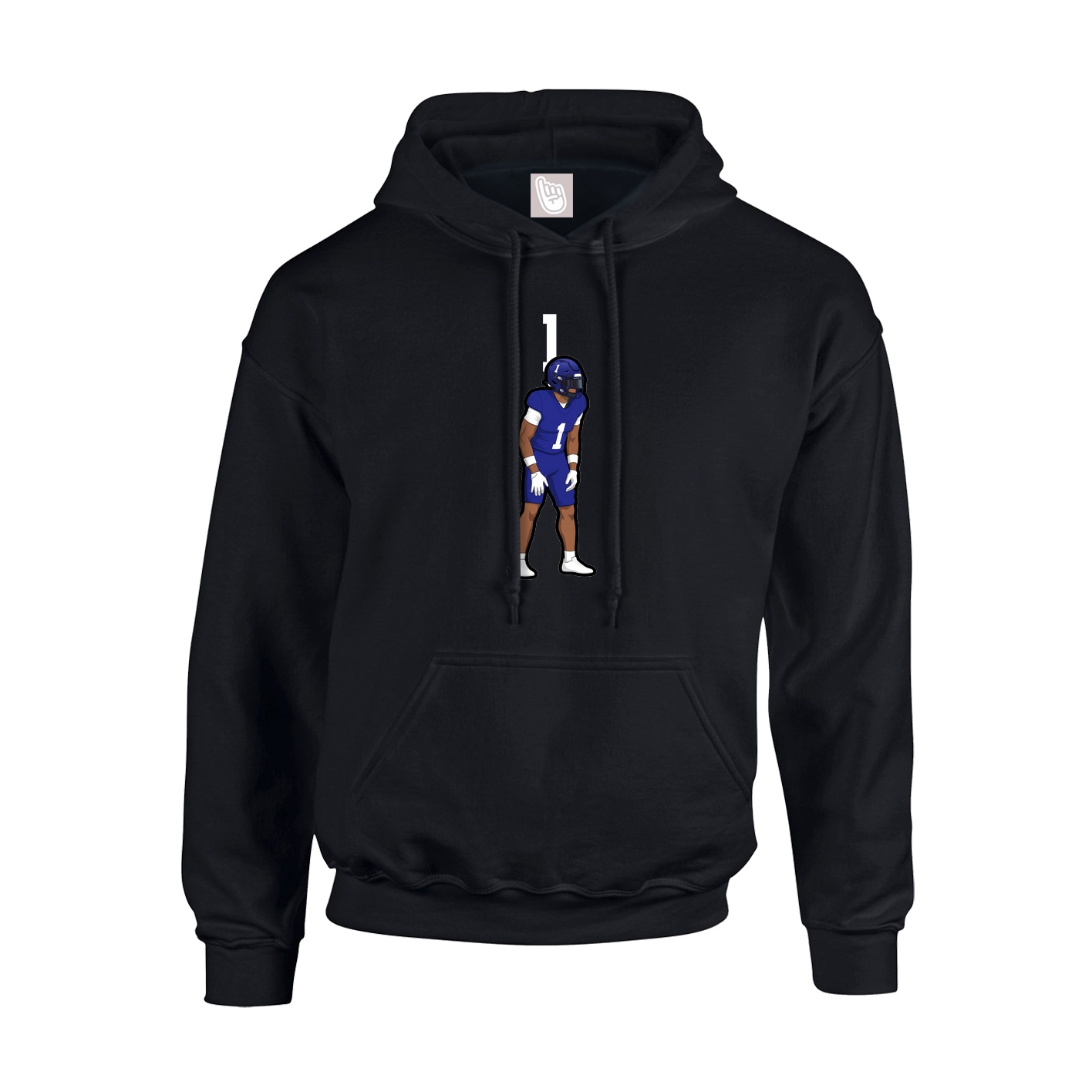 Youth Hoodie — Number Top in Black