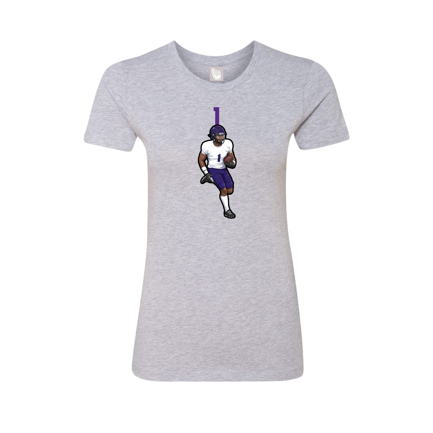 Womens Tee — Number Top in Grey