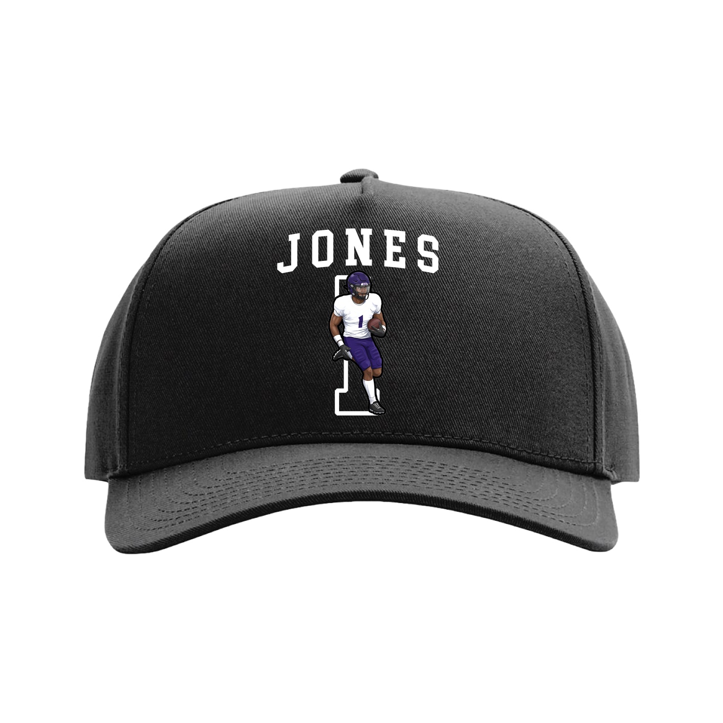Full Fabric Five-Panel Champ Cap — Shirsey in Black