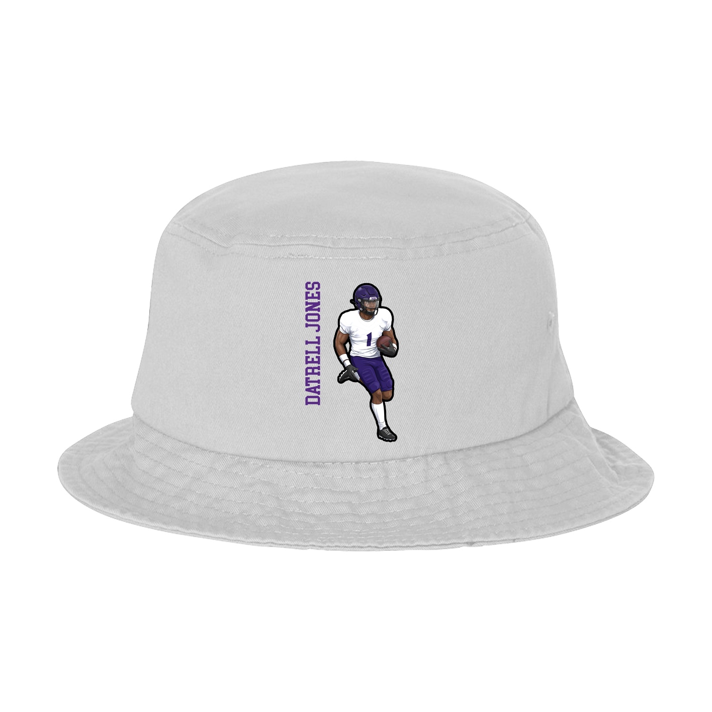 Bucket Cap — Name Vertical in White