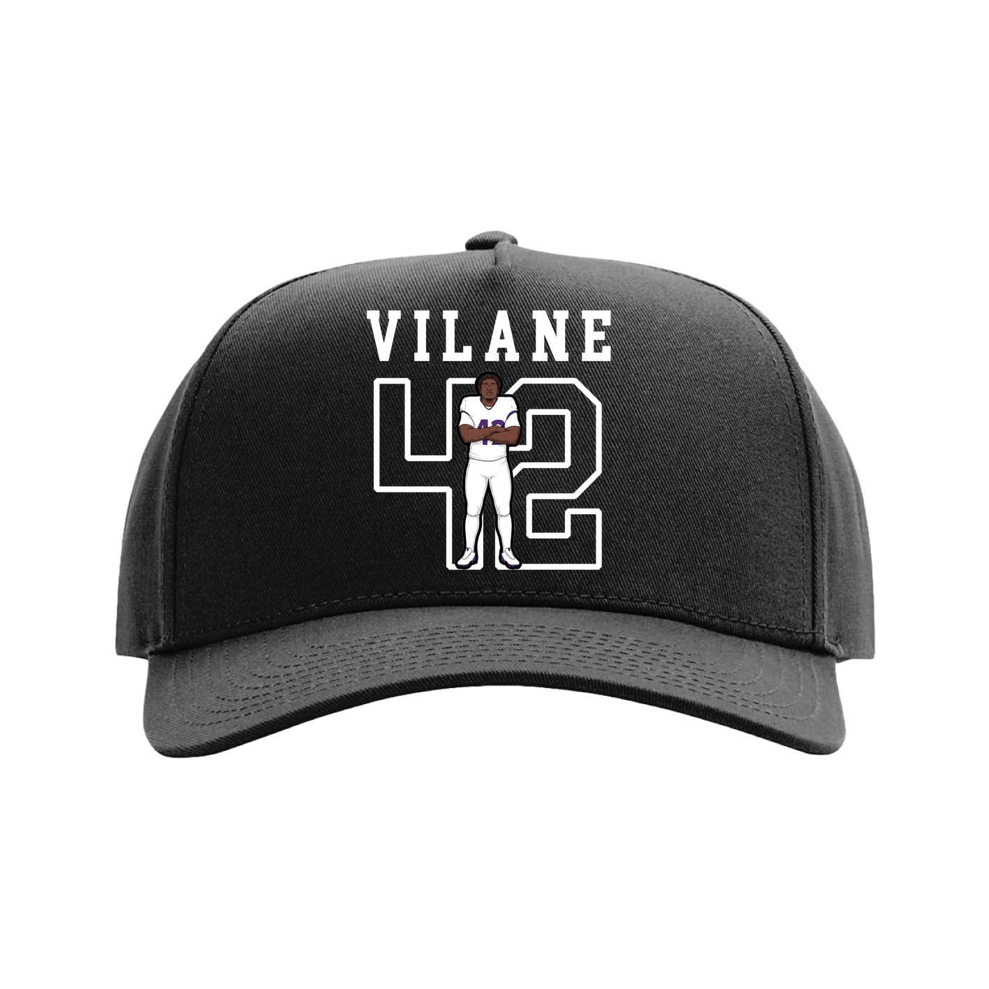 Full Fabric Five-Panel Champ Cap — Shirsey in Black