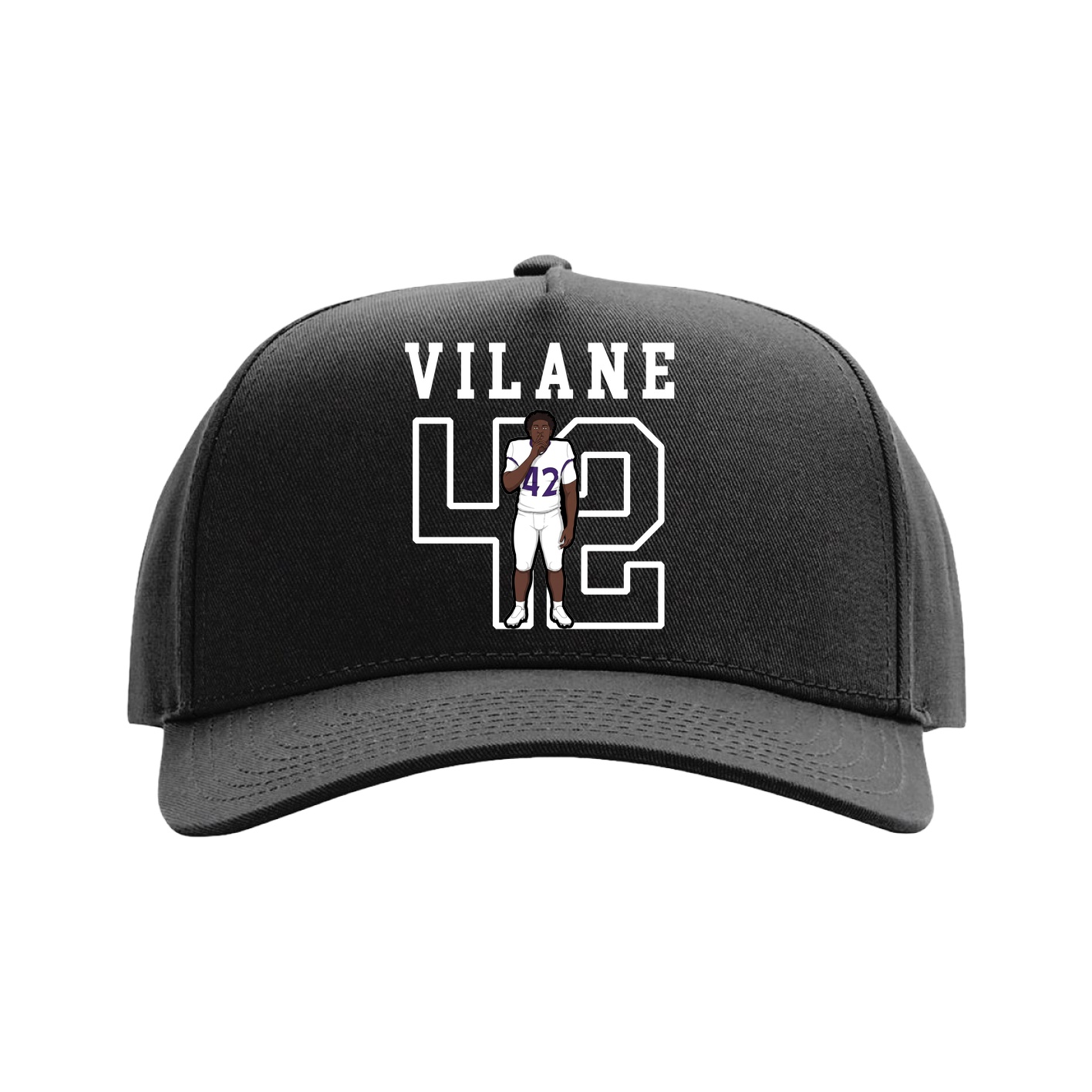Full Fabric Five-Panel Champ Cap — Shirsey in Black