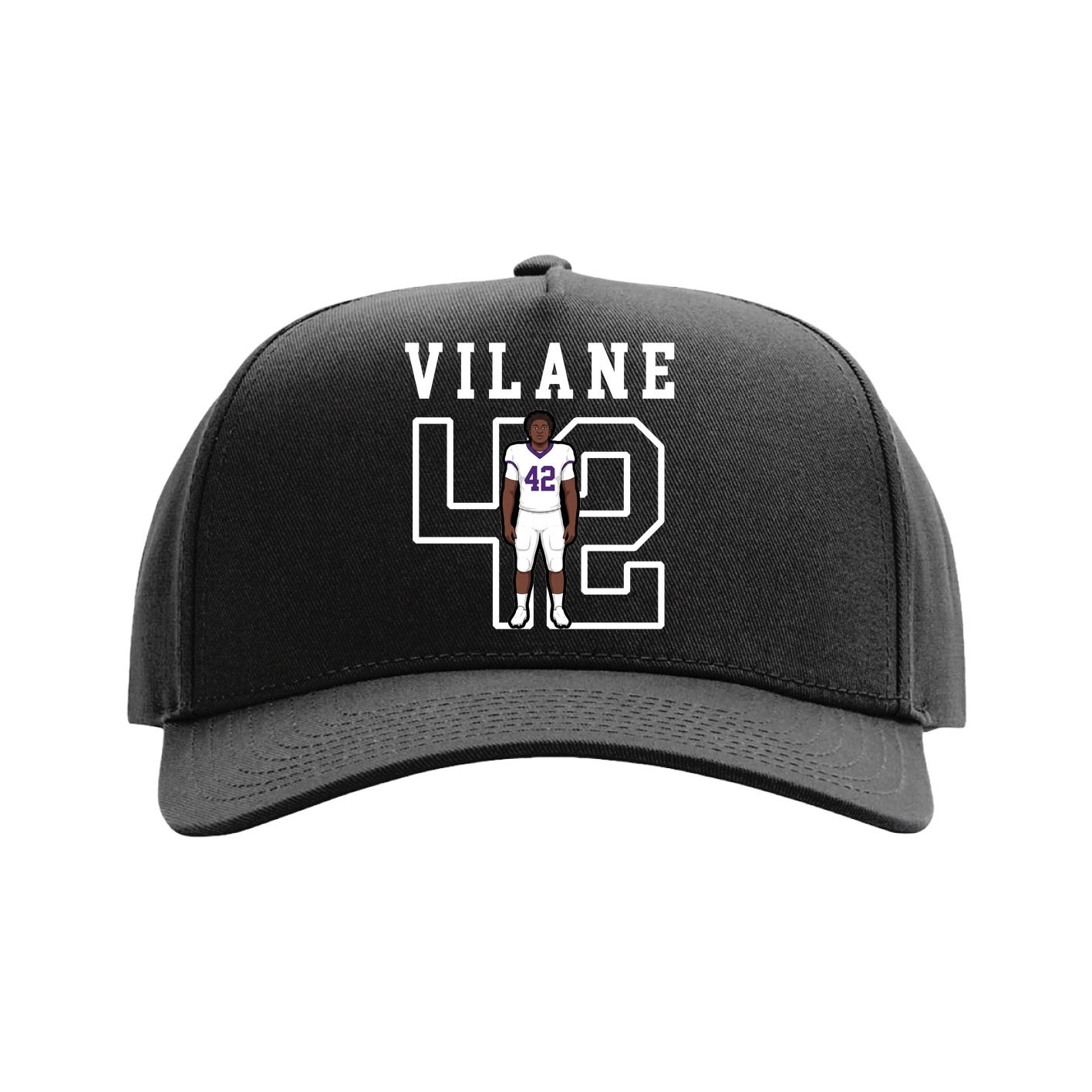 Full Fabric Five-Panel Champ Cap — Shirsey in Black