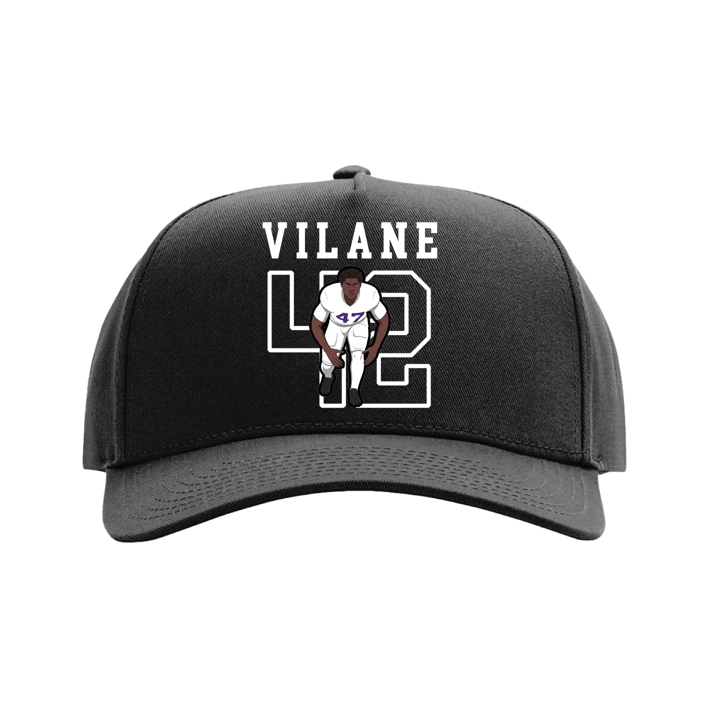 Full Fabric Five-Panel Champ Cap — Shirsey in Black