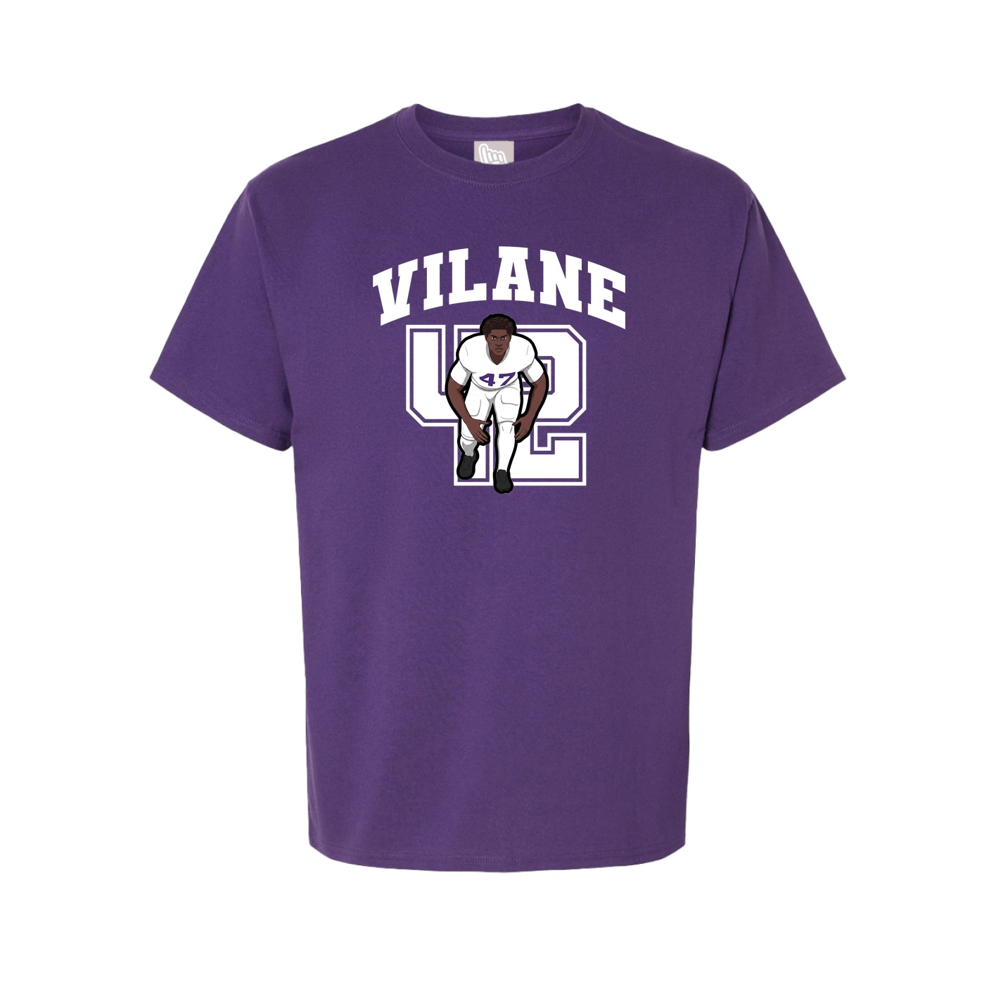 Youth Tee — Number in Purple