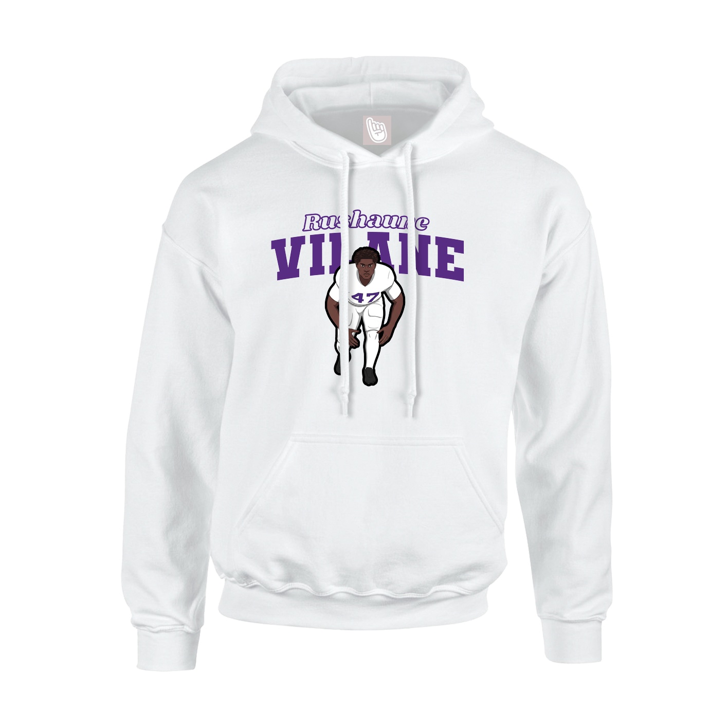 Hoodie — Name Arch in White