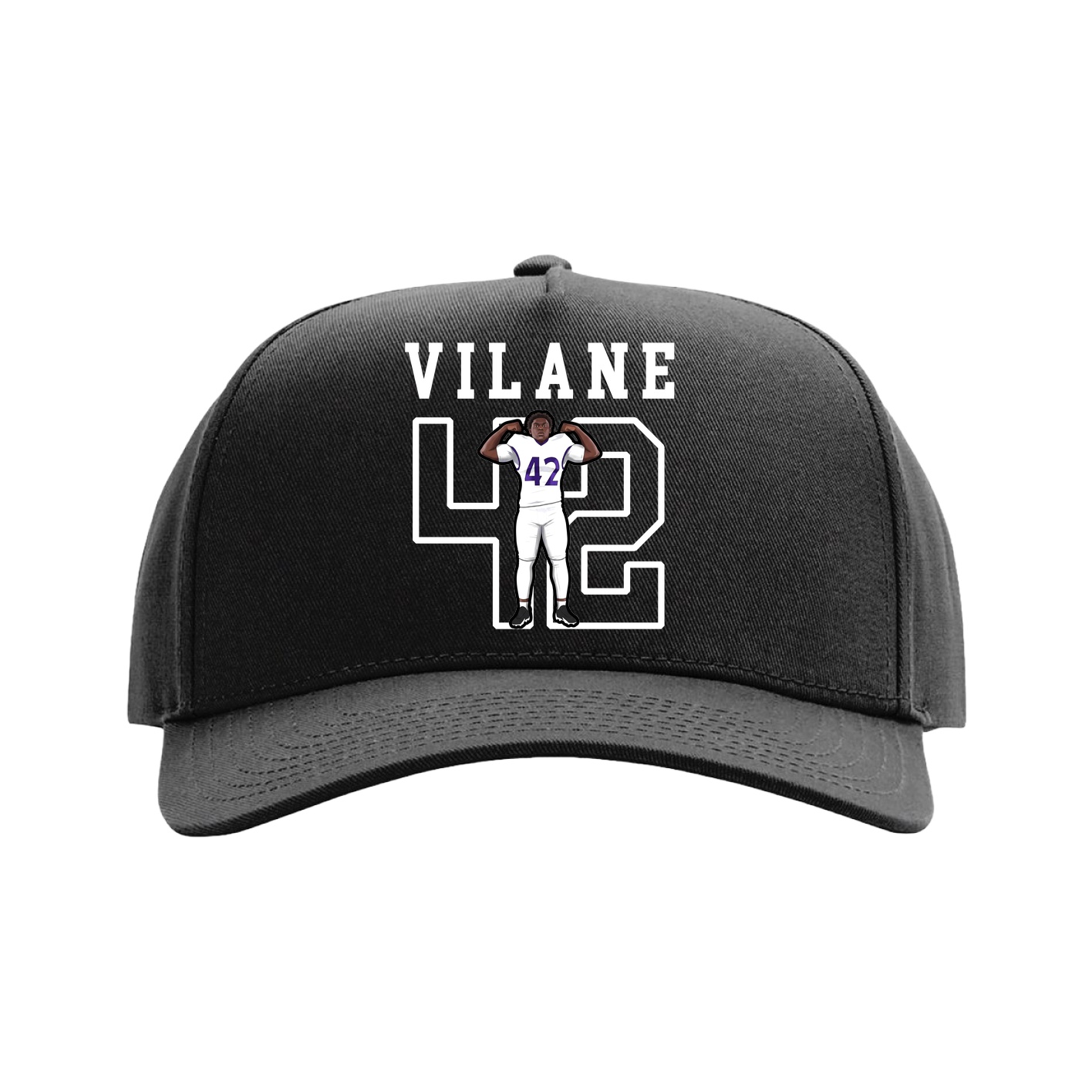 Full Fabric Five-Panel Champ Cap — Shirsey in Black