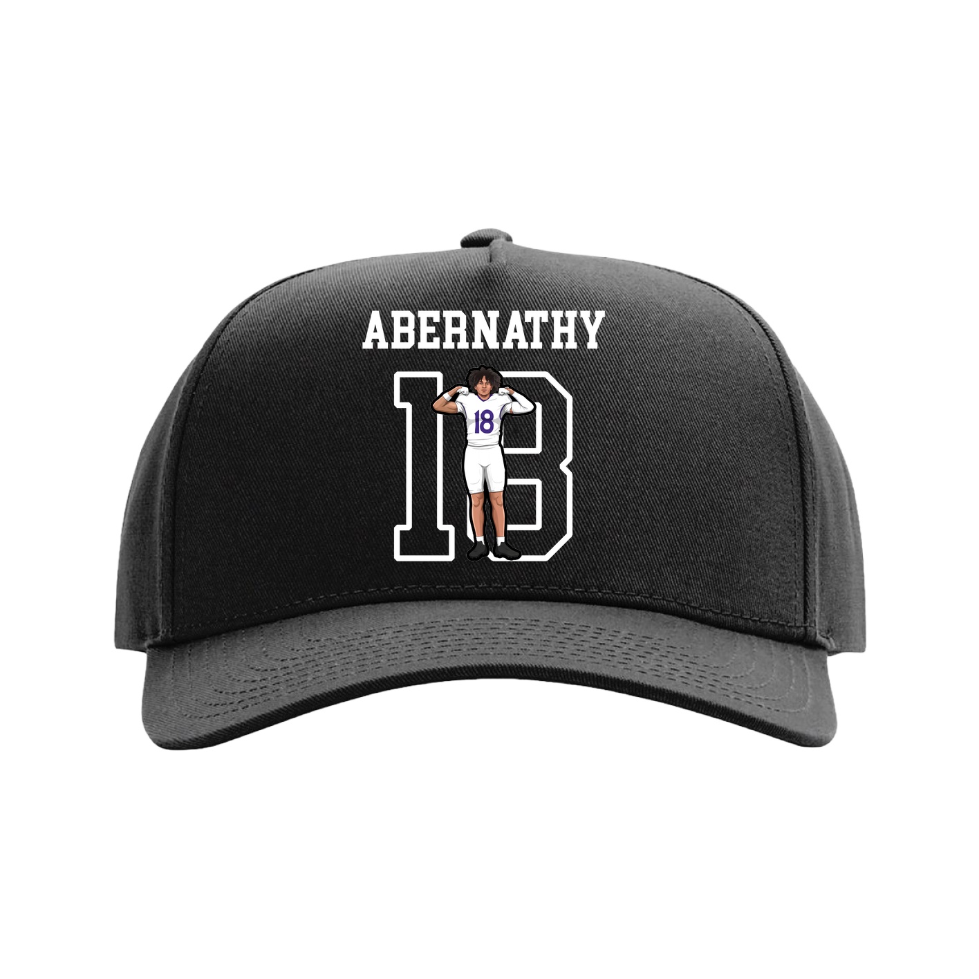 Full Fabric Five-Panel Champ Cap — Shirsey in Black