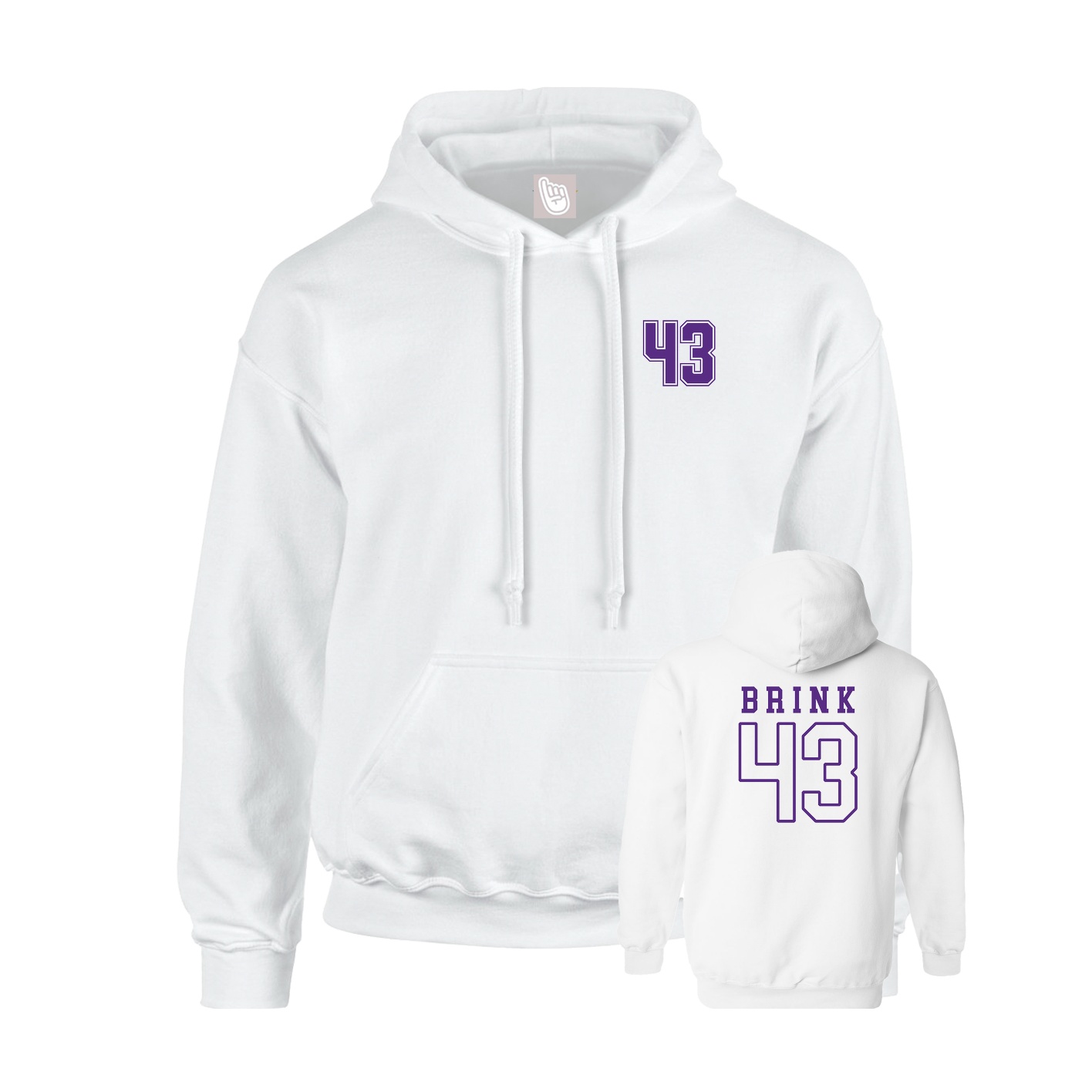 Hoodie — Chest Back in White