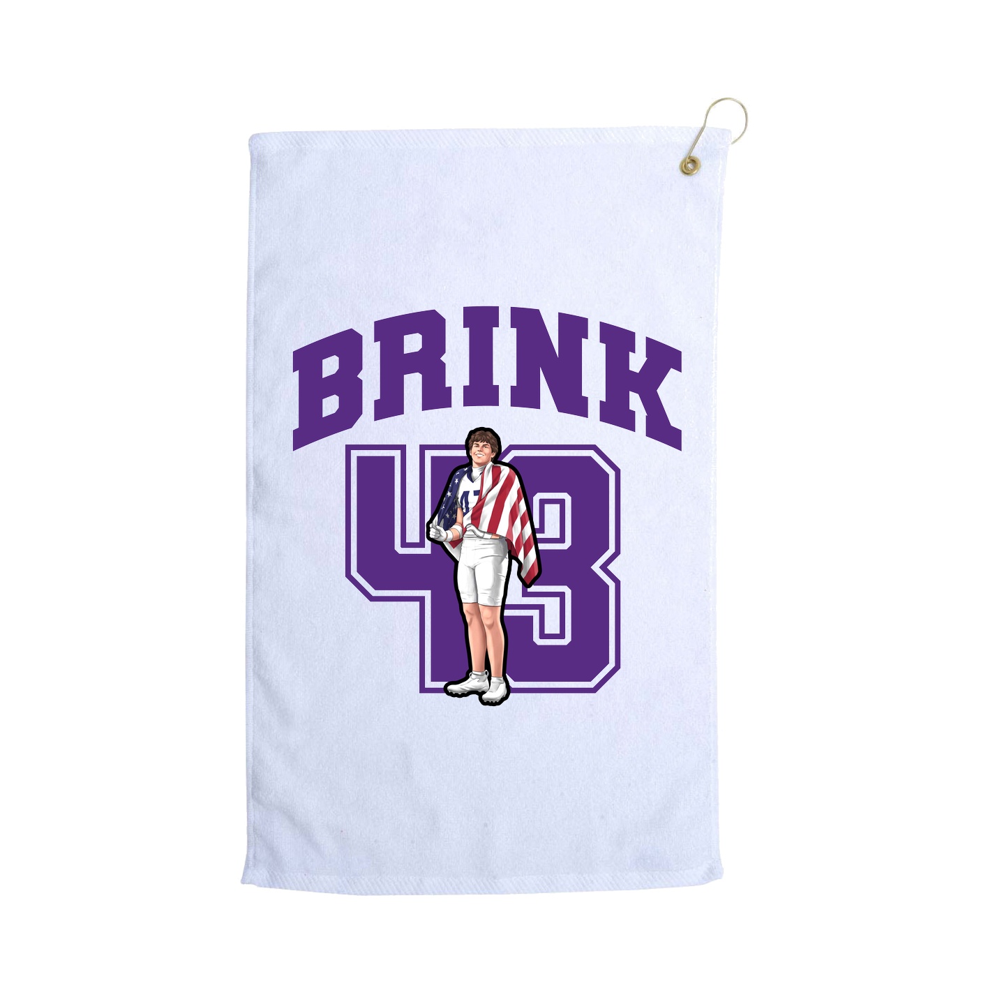 Golf Towel — Number in White
