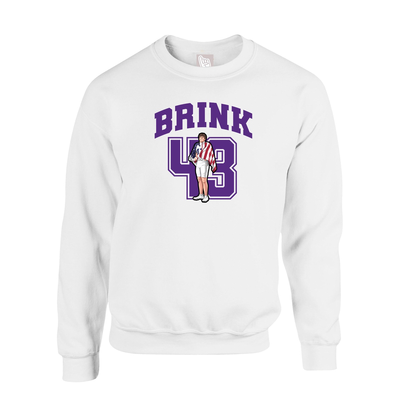 Fleece Crew — Number in White