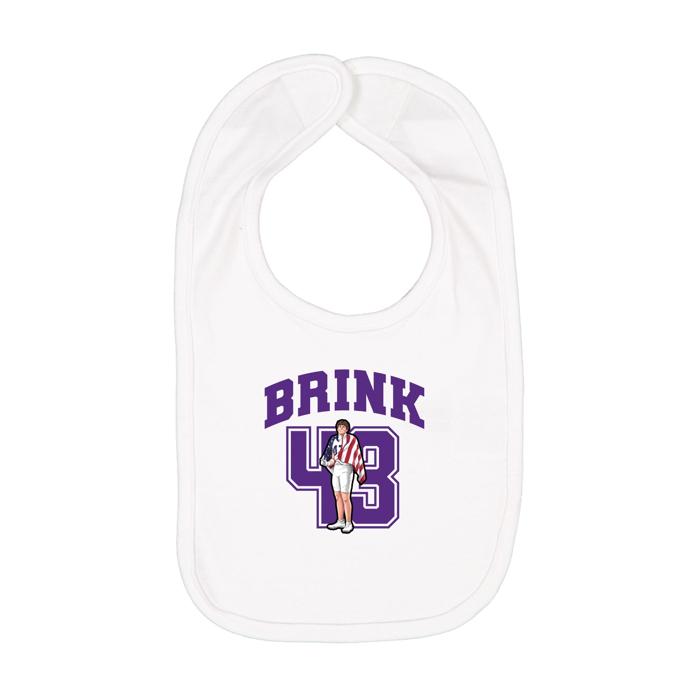 Infant Bib — Number in White