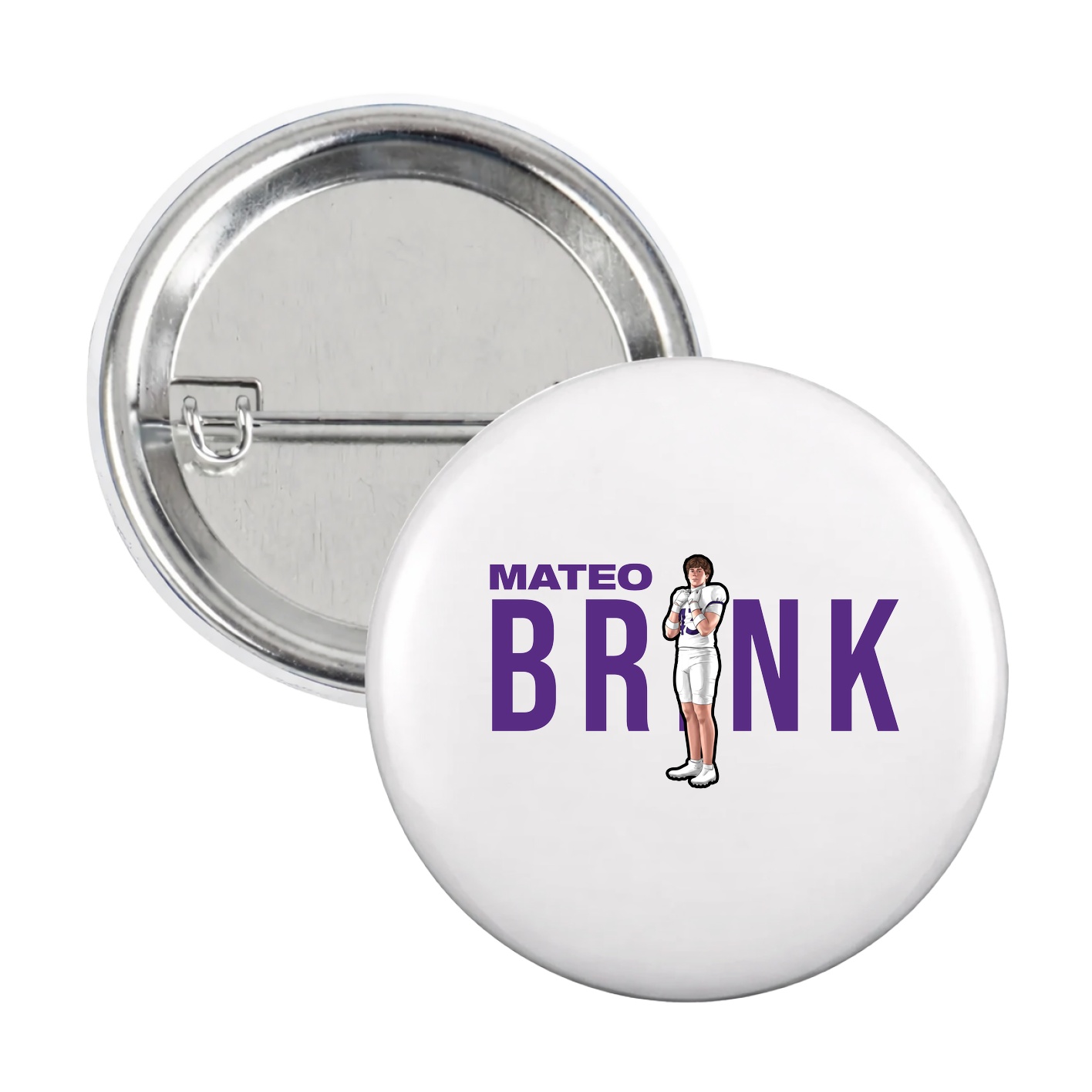 Game Day Button — Player Name in White
