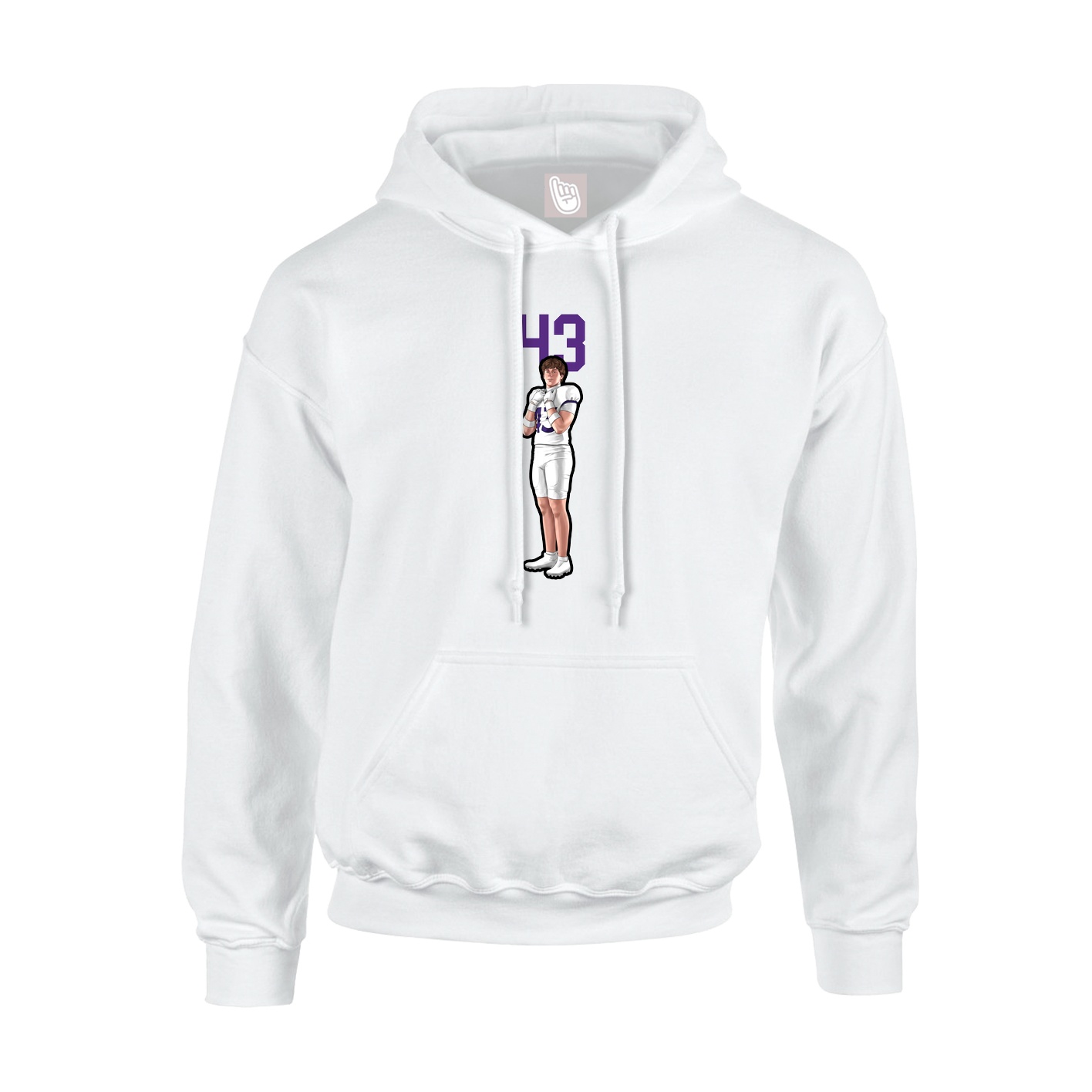Hoodie — Number Top in White
