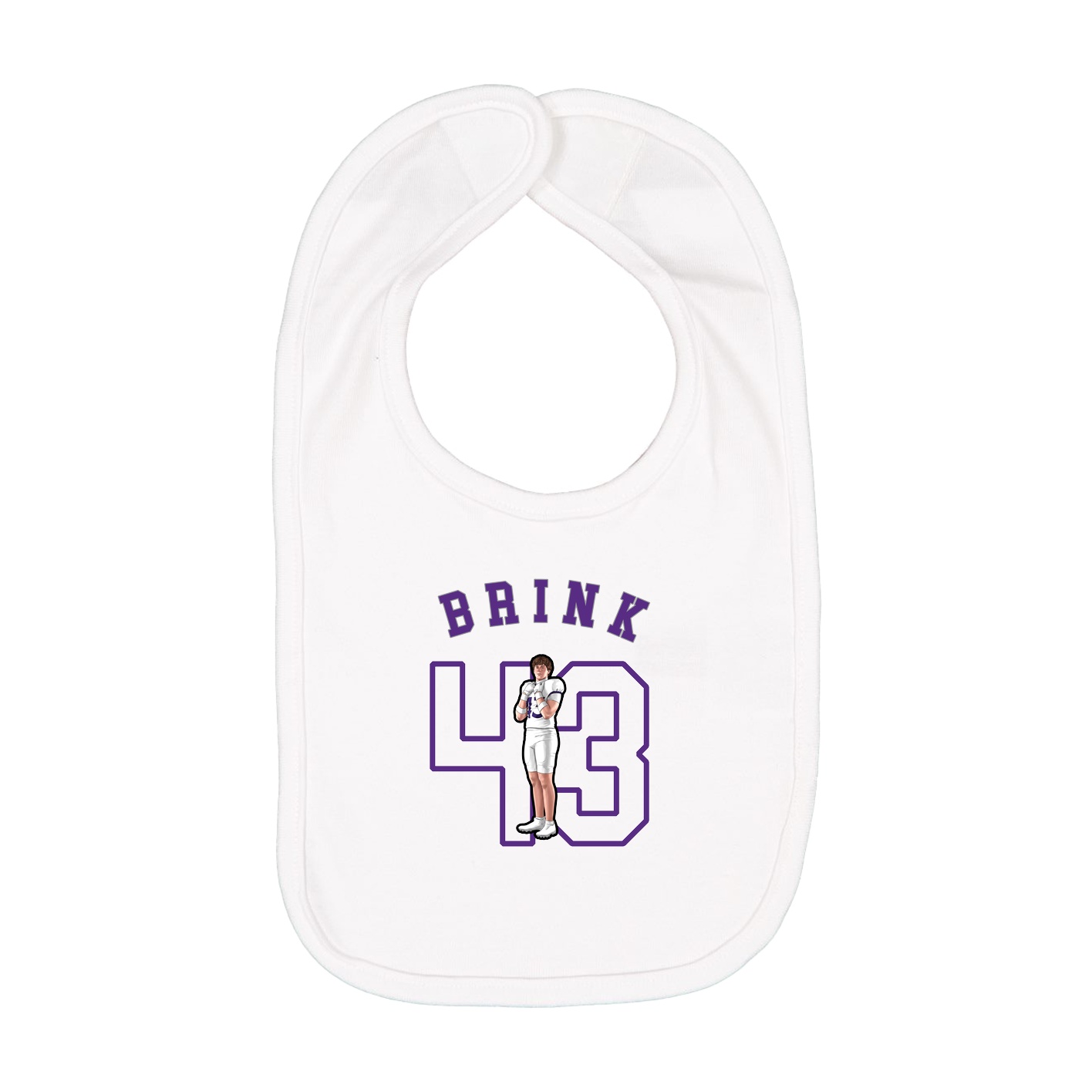 Infant Bib — Shirsey Arch in White