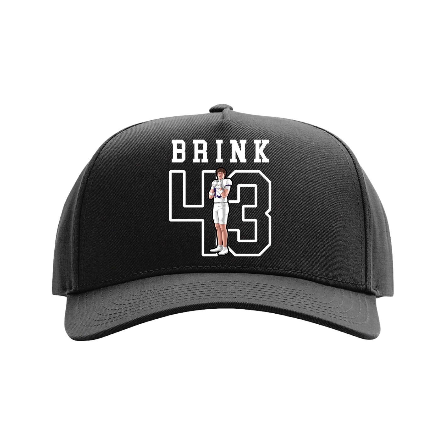 Full Fabric Five-Panel Champ Cap — Shirsey in Black